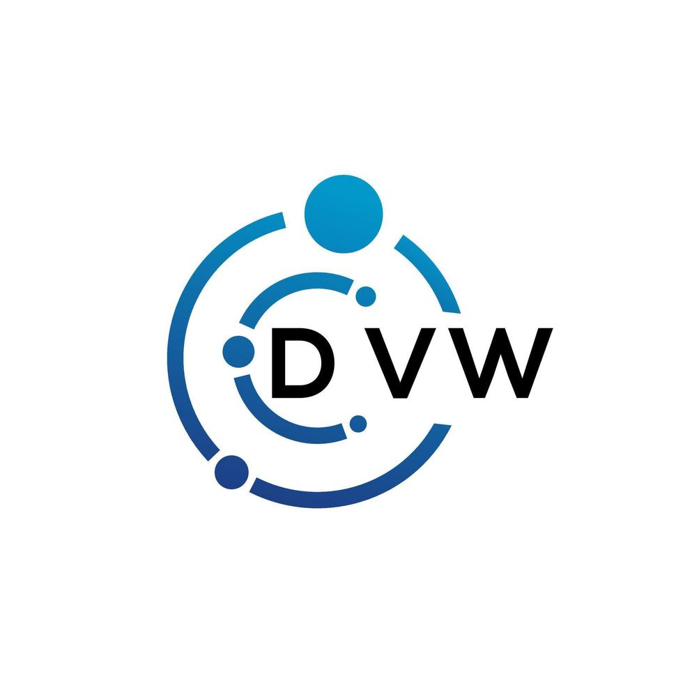 diseño de logotipo de letra dvw sobre fondo blanco. concepto de logotipo de letra de iniciales creativas dvw. diseño de letras dvw. vector