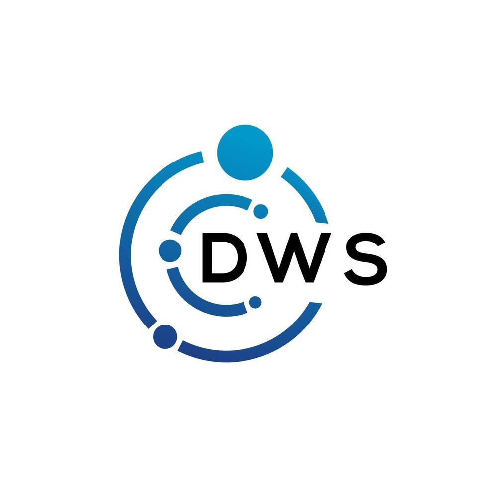 DWS letter logo design on  white background. DWS creative initials letter logo concept. DWS letter design. vector