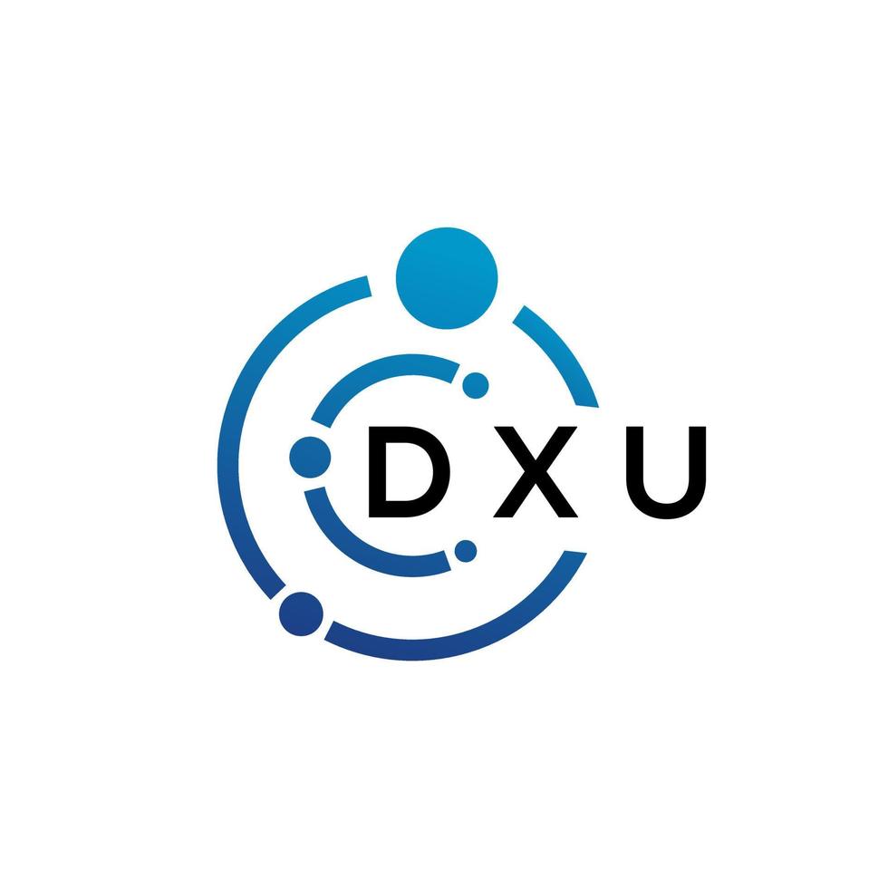 diseño de logotipo de letra dxu sobre fondo blanco. concepto de logotipo de letra de iniciales creativas dxu. diseño de letras dxu. vector