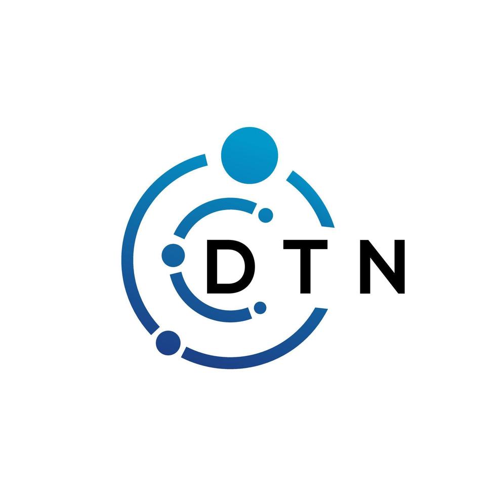 diseño de logotipo de letra dtn sobre fondo blanco. concepto de logotipo de letra de iniciales creativas dtn. diseño de letras dtn. vector