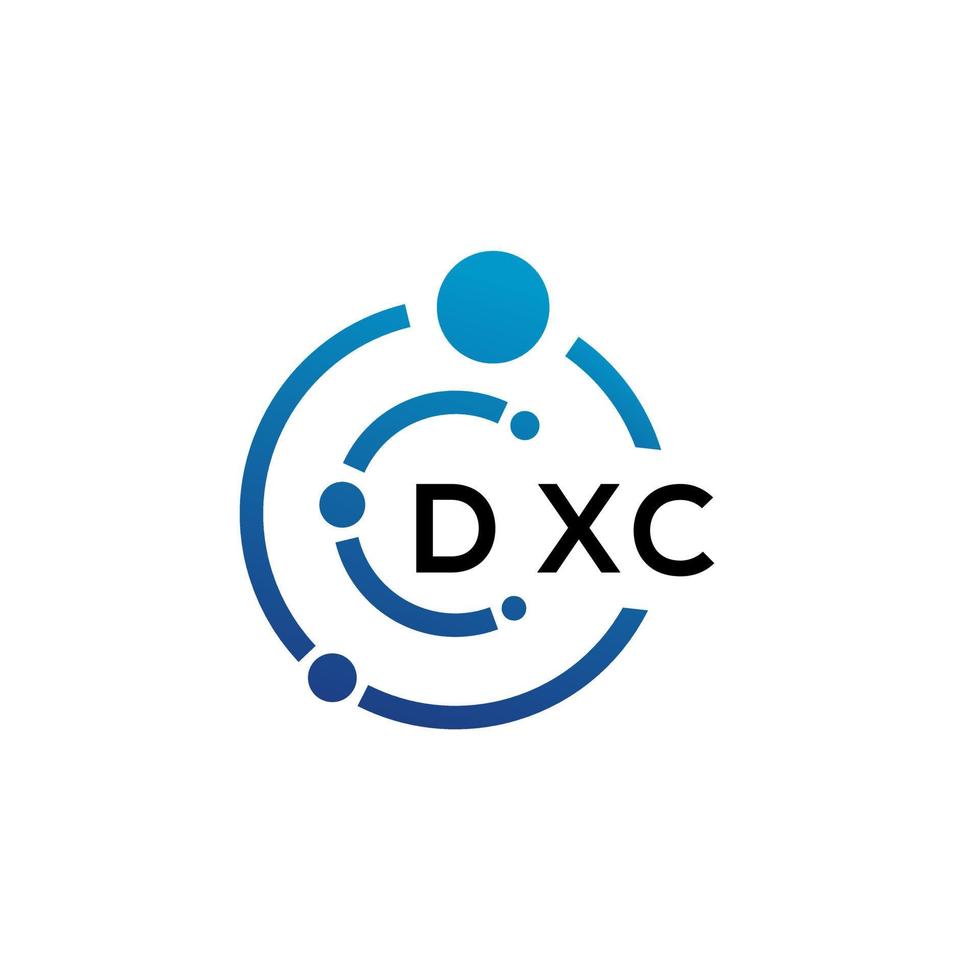 DXC letter logo design on  white background. DXC creative initials letter logo concept. DXC letter design. vector