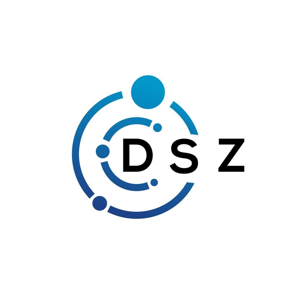 diseño de logotipo de letra dsz sobre fondo blanco. concepto de logotipo de letra de iniciales creativas dsz. diseño de letras dsz. vector