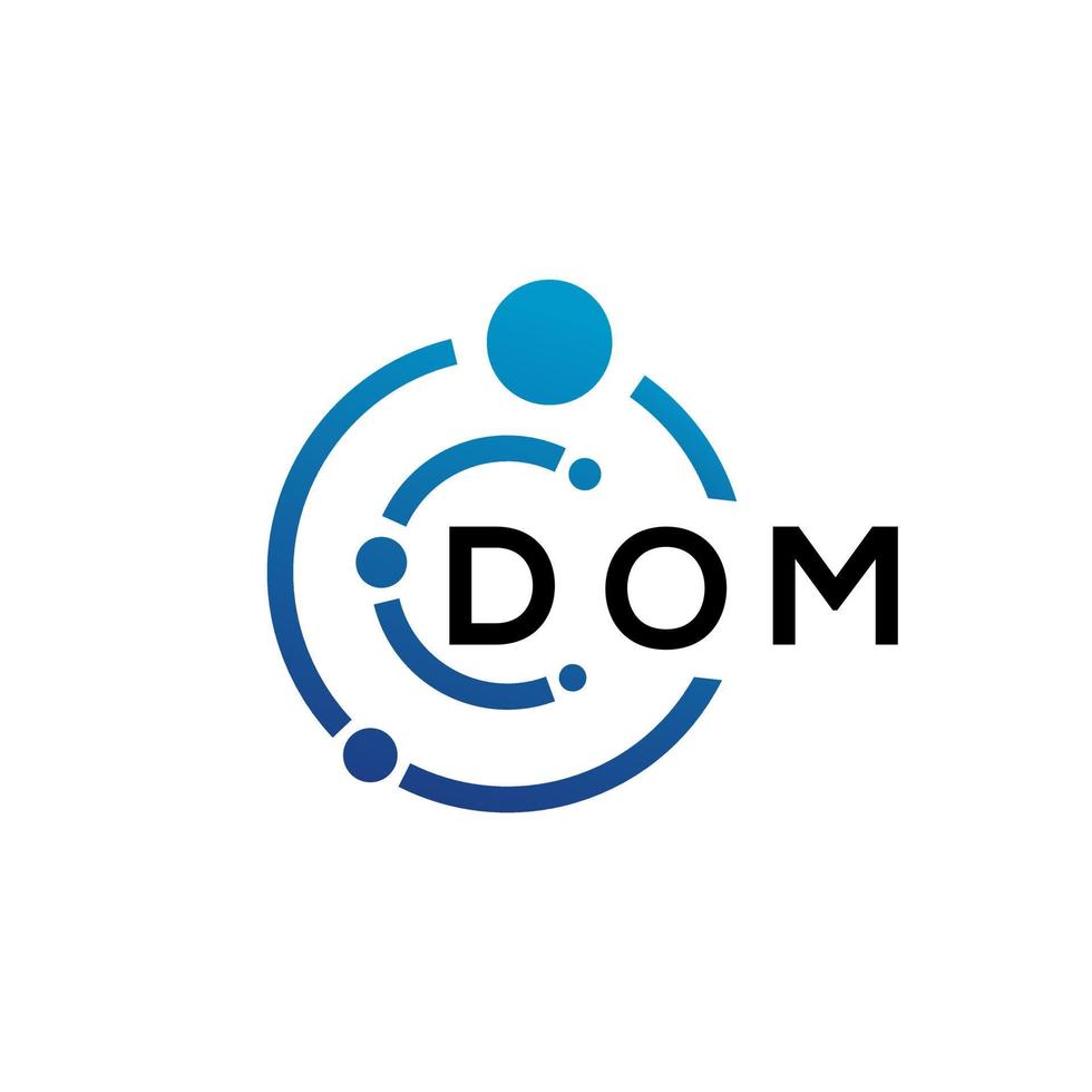 diseño de logotipo de letra dom sobre fondo blanco. concepto de logotipo de letra de iniciales creativas dom. diseño de letras dom. vector