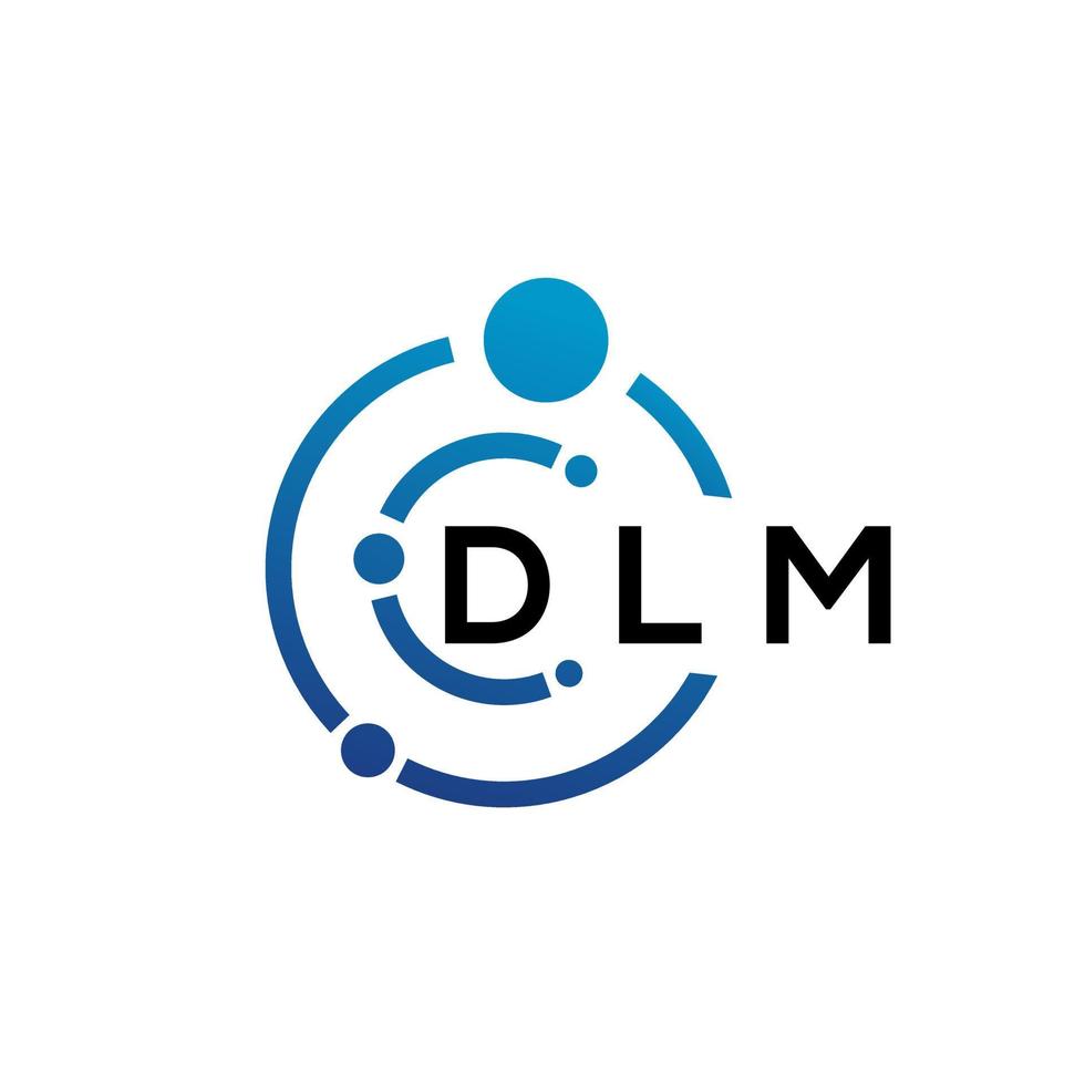 diseño de logotipo de letra dlm sobre fondo blanco. concepto de ...