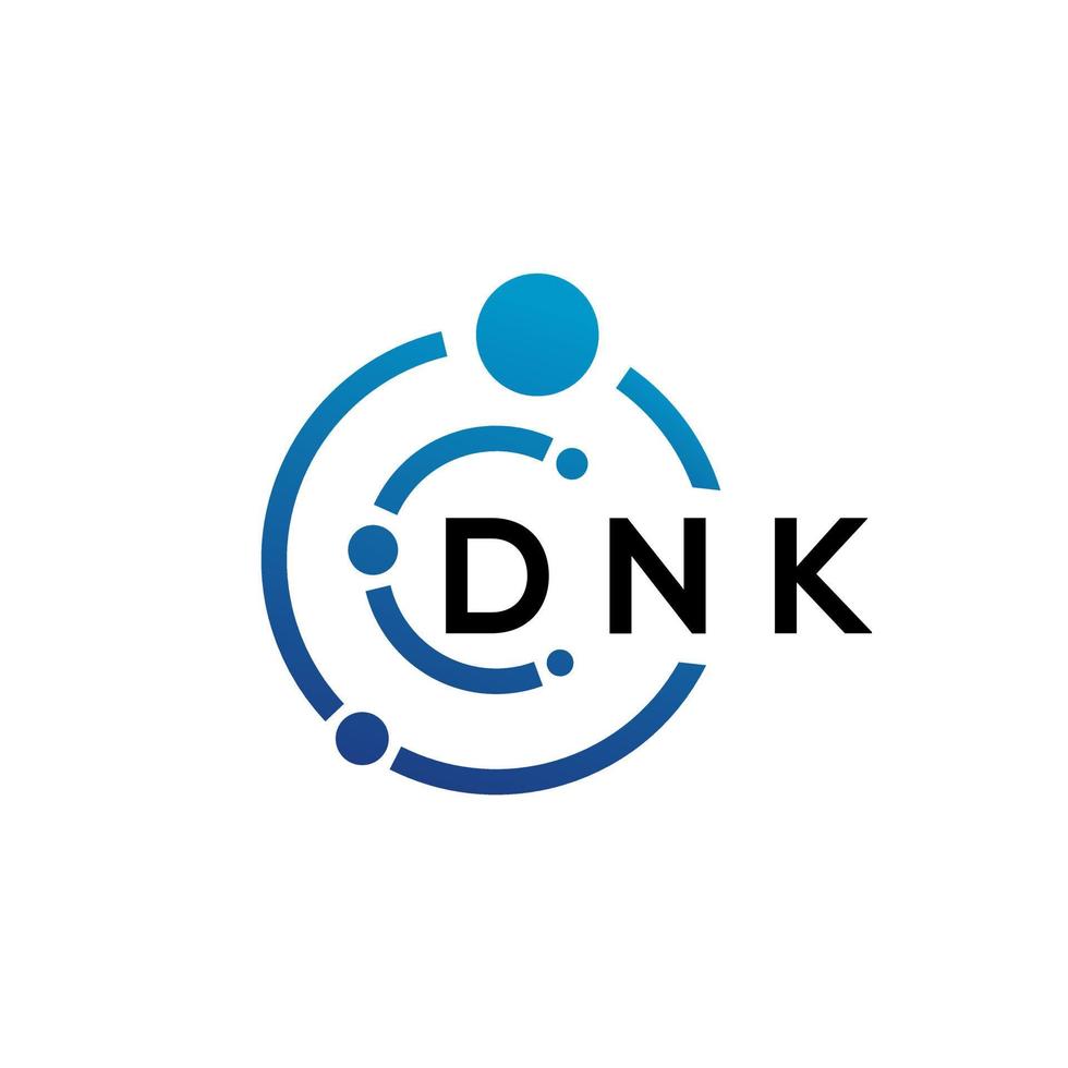 diseño de logotipo de letra dnk sobre fondo blanco. concepto de logotipo de letra inicial creativa dnk. diseño de letras dnk. vector