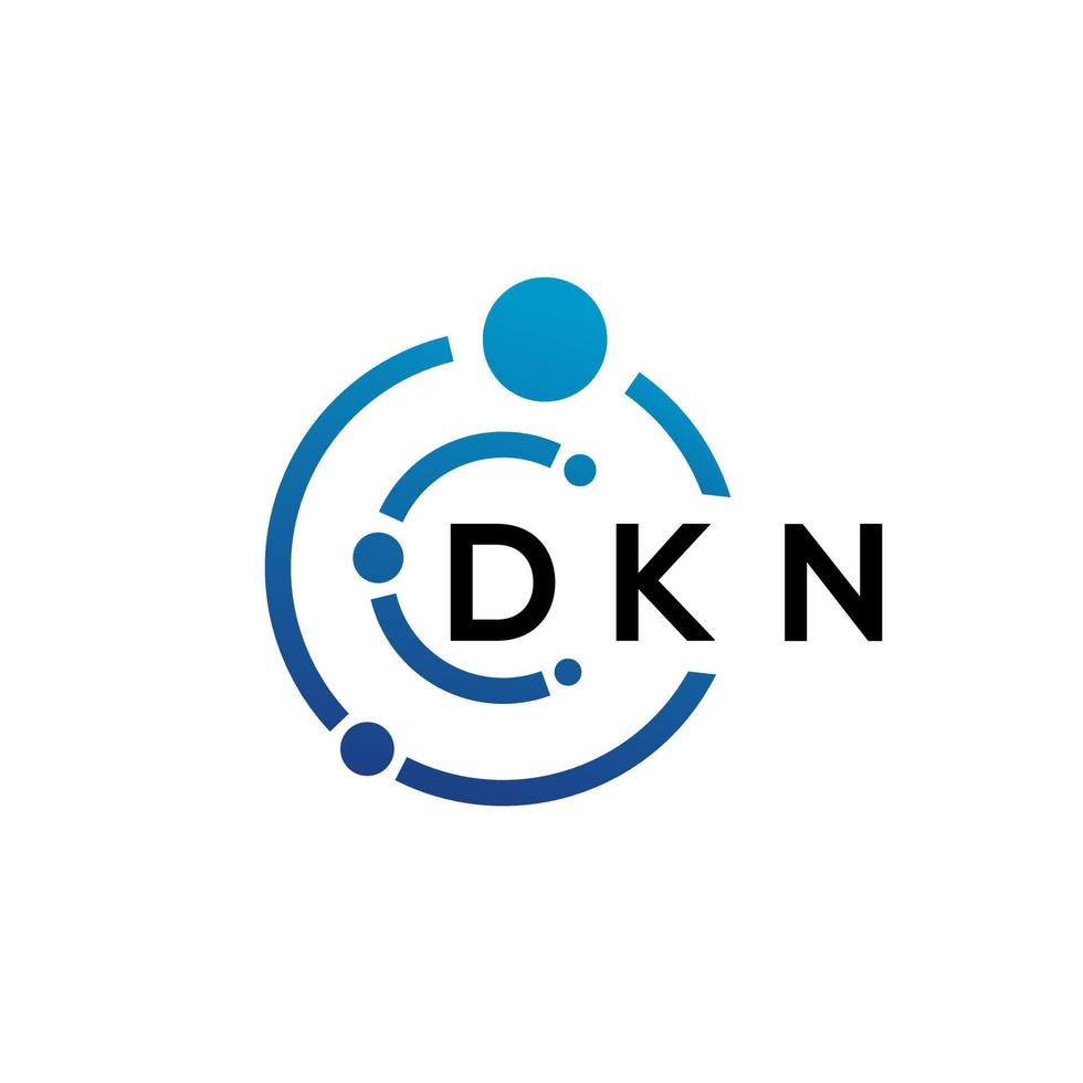 diseño de logotipo de letra dkn sobre fondo blanco. concepto de logotipo de letra de iniciales creativas dkn. diseño de letras dkn. vector