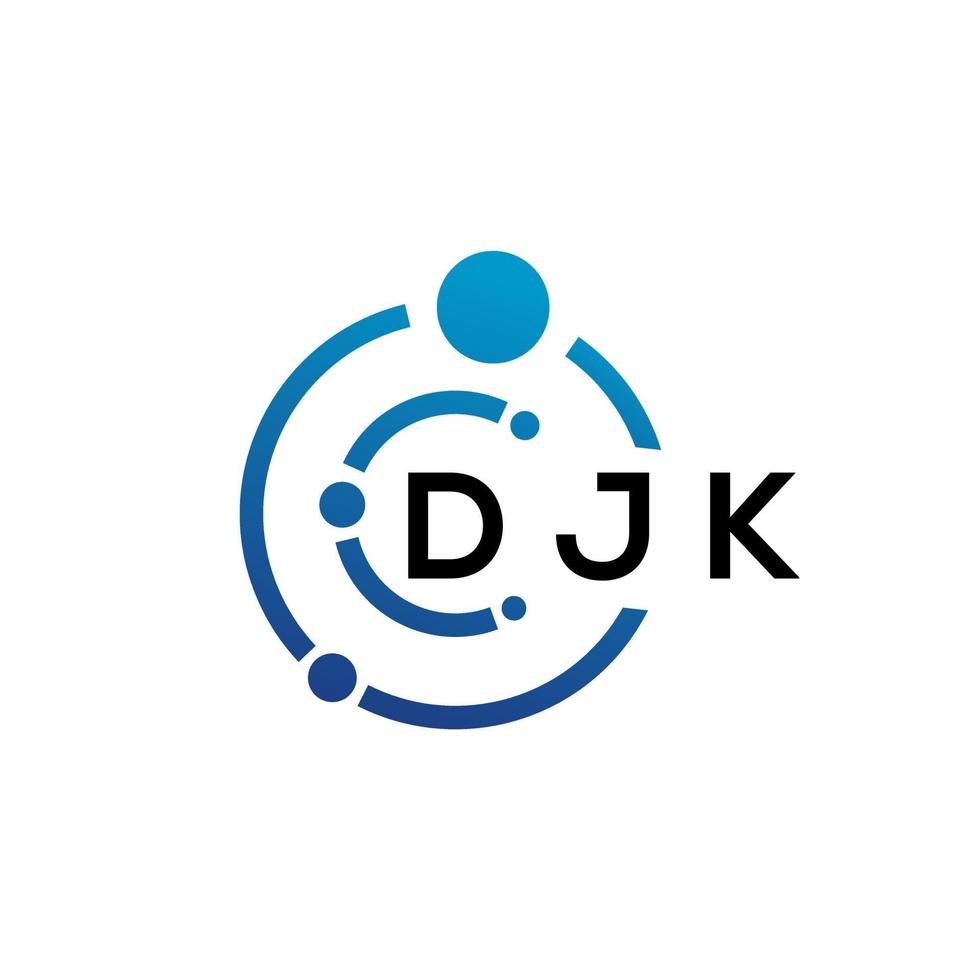 diseño de logotipo de letra djk sobre fondo blanco. Concepto de logotipo de letra de iniciales creativas de djk. diseño de letras djk. vector