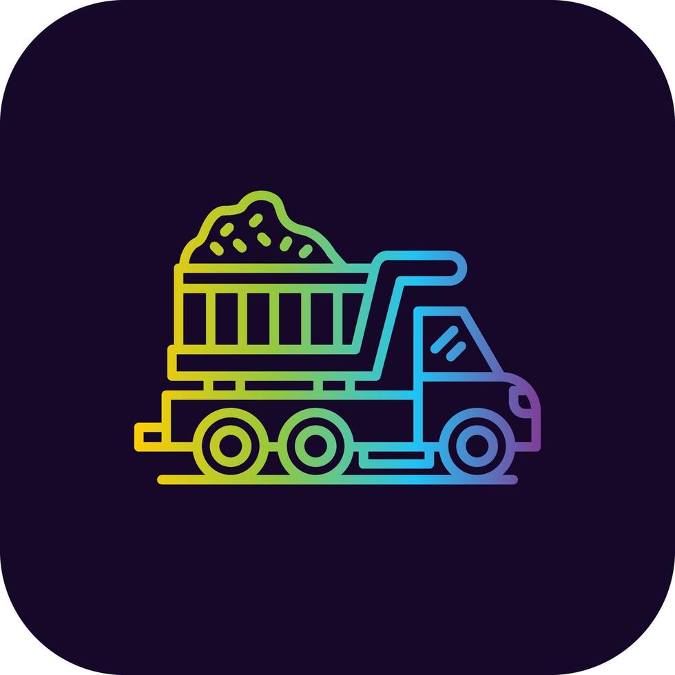 Dump Truck Creative Icon Design vector