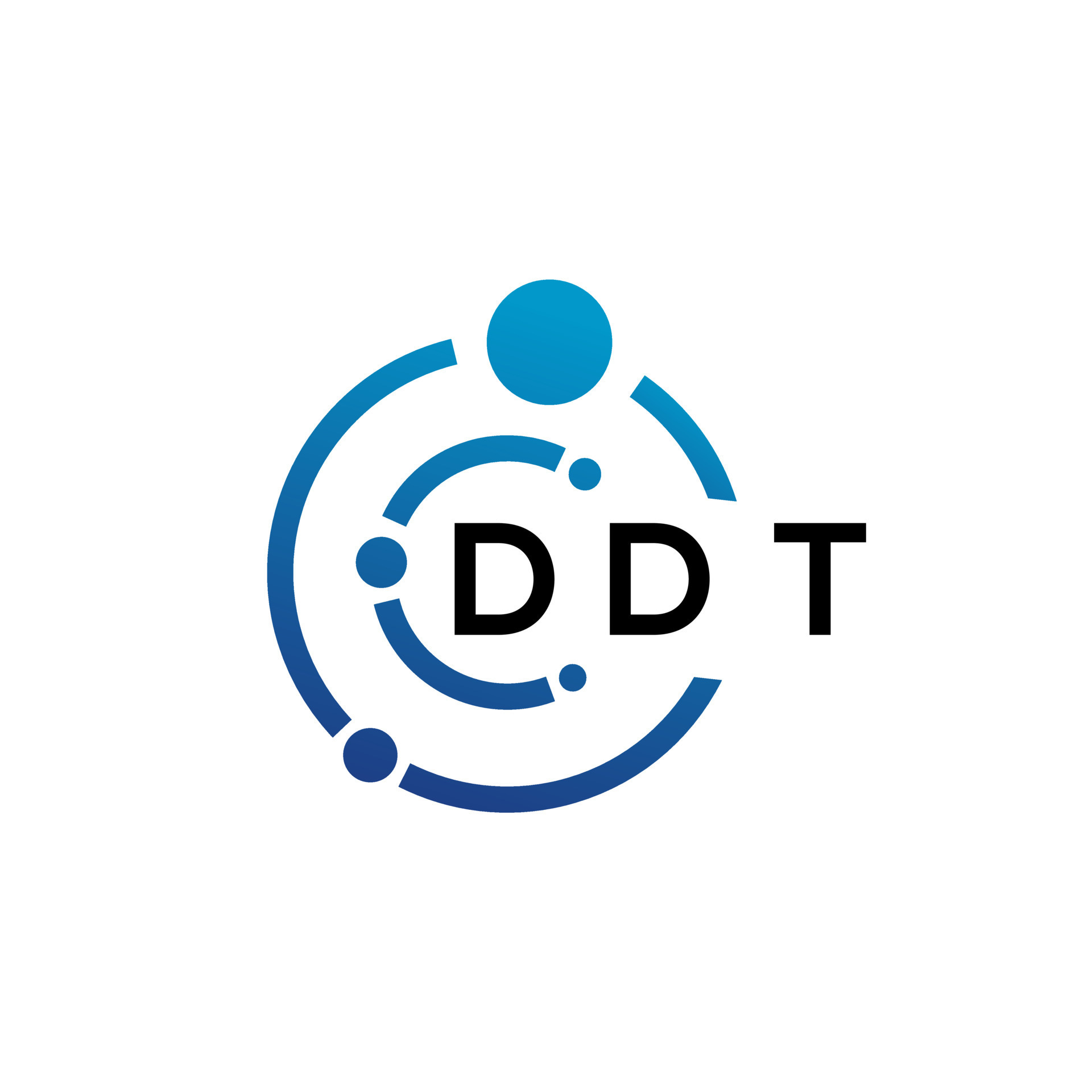 DDT letter logo design on white background. DDT creative initials ...