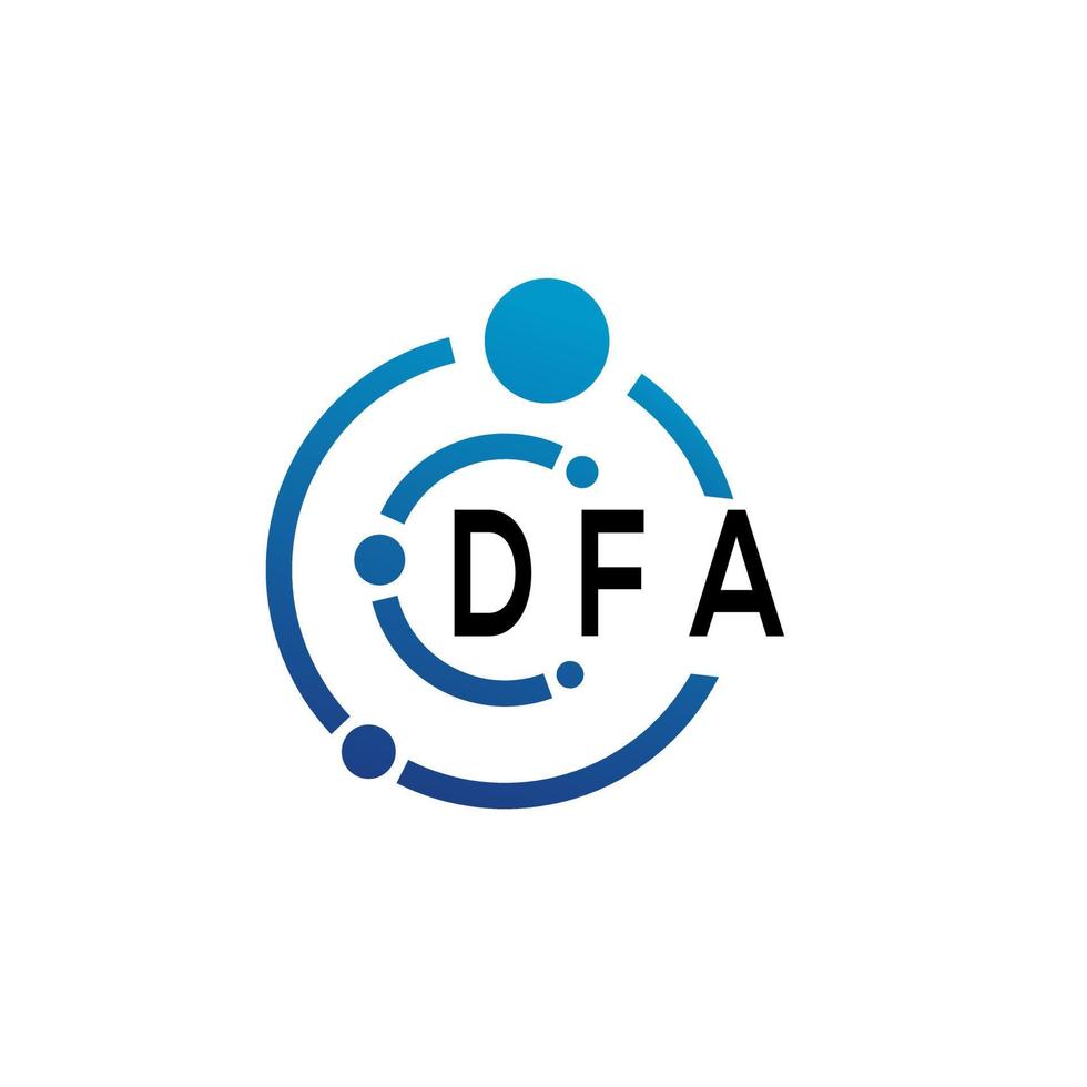 diseño de logotipo de letra dfa sobre fondo blanco. Concepto de logotipo de letra de iniciales creativas de dfa. diseño de carta dfa. vector