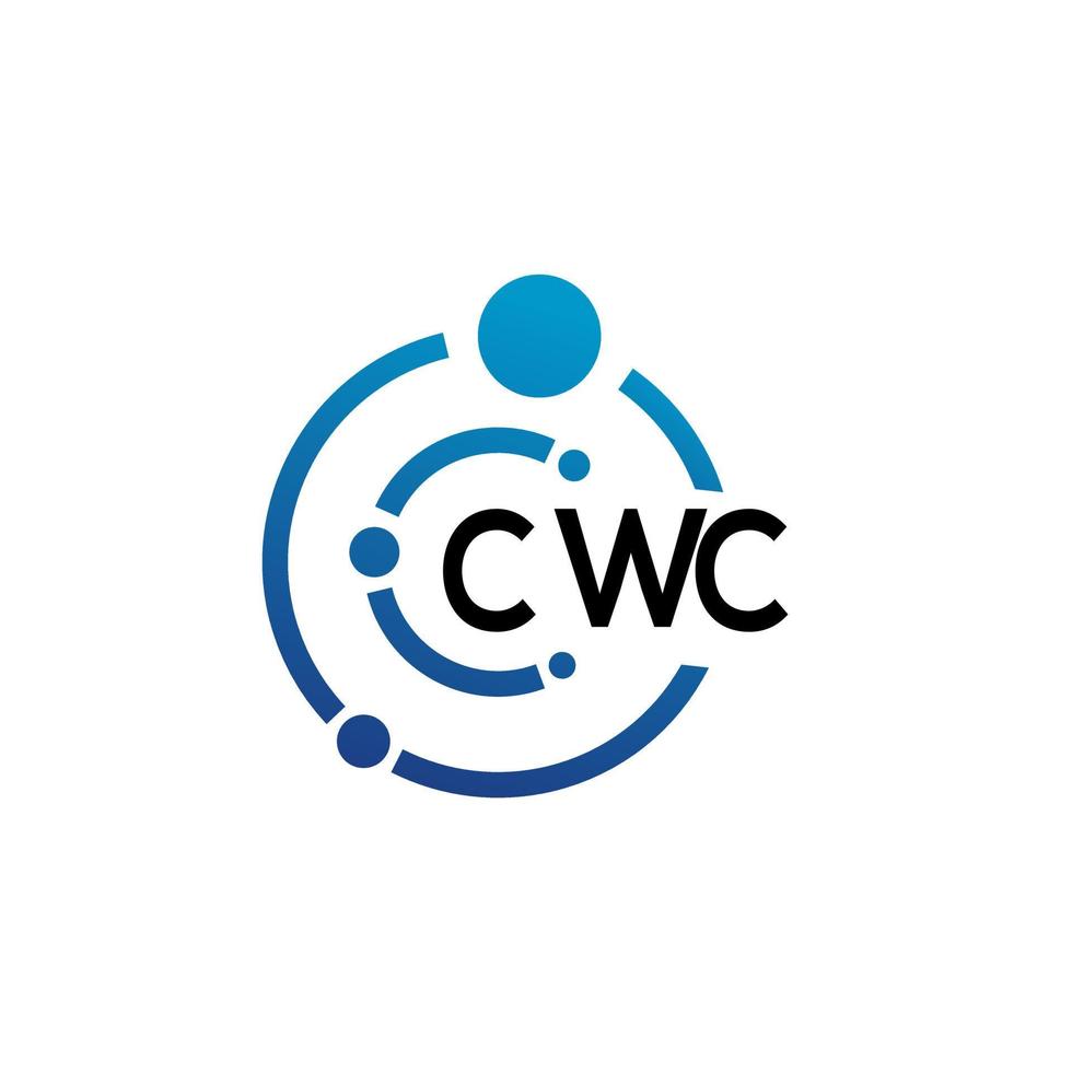CWC letter logo design on white background. CWC creative initials letter logo concept. CWC
