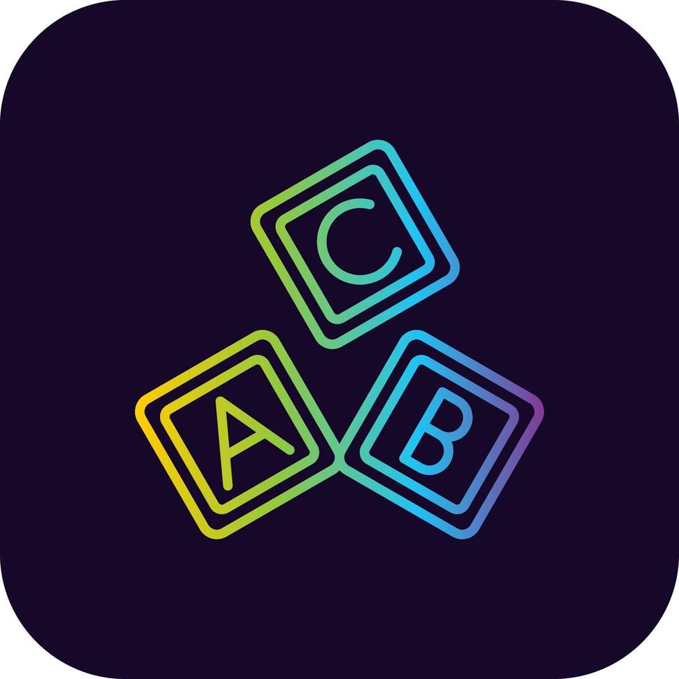 Abc Block Creative Icon Design vector