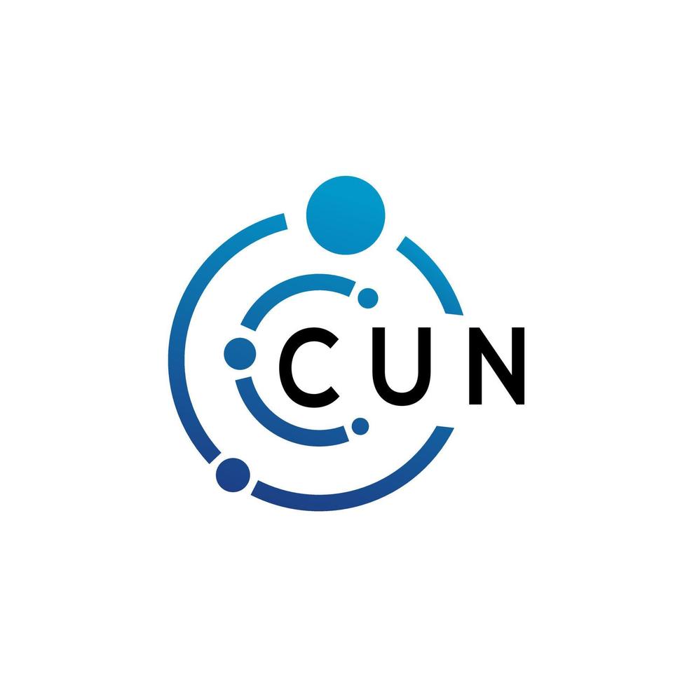 CUN  letter logo design on  white background. CUN  creative initials letter logo concept. CUN  letter design. vector