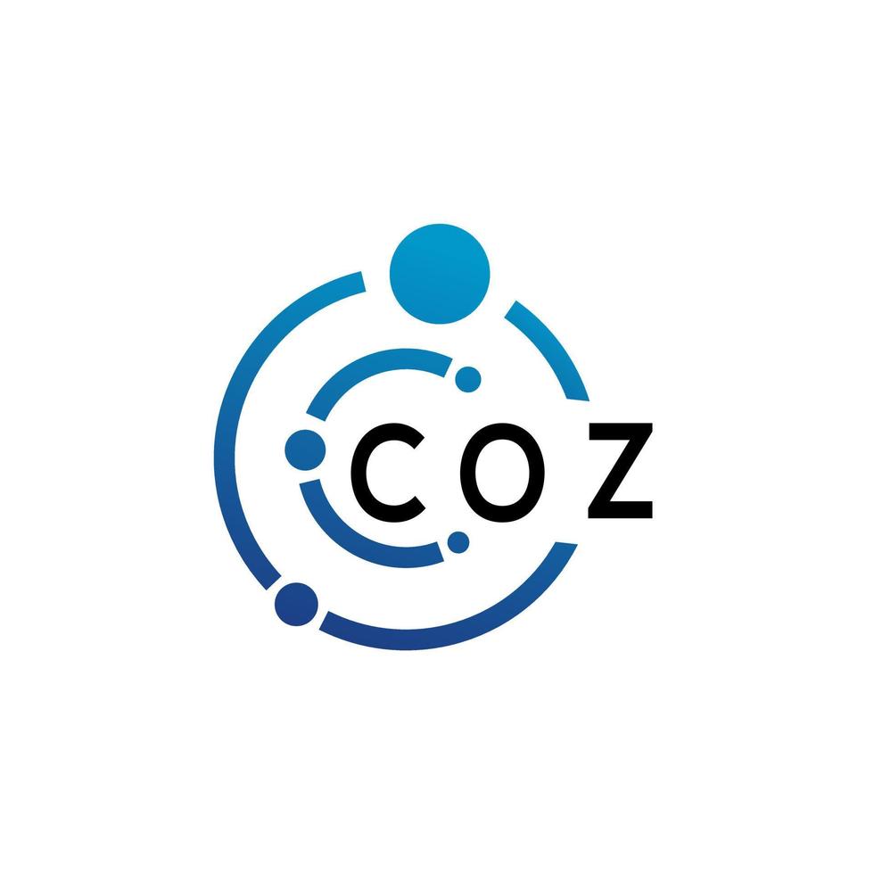 COZ letter logo design on  white background. COZ creative initials letter logo concept. COZ letter design. vector