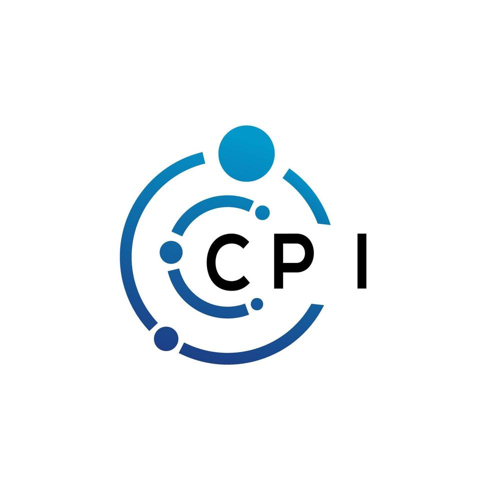 diseño de logotipo de letra cpi sobre fondo blanco. concepto de logotipo de letra de iniciales creativas cpi. diseño de letras cpi. vector