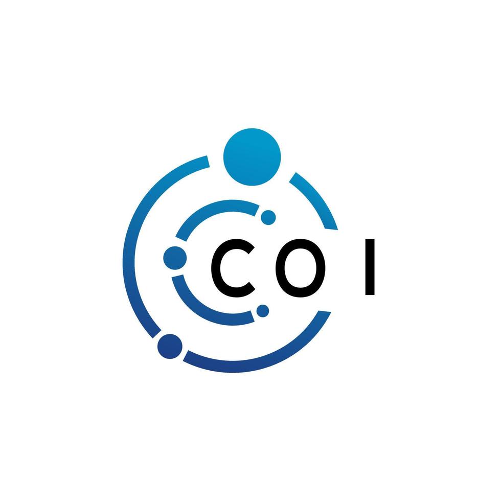 COI letter logo design on  white background. COI creative initials letter logo concept. COI letter design. vector