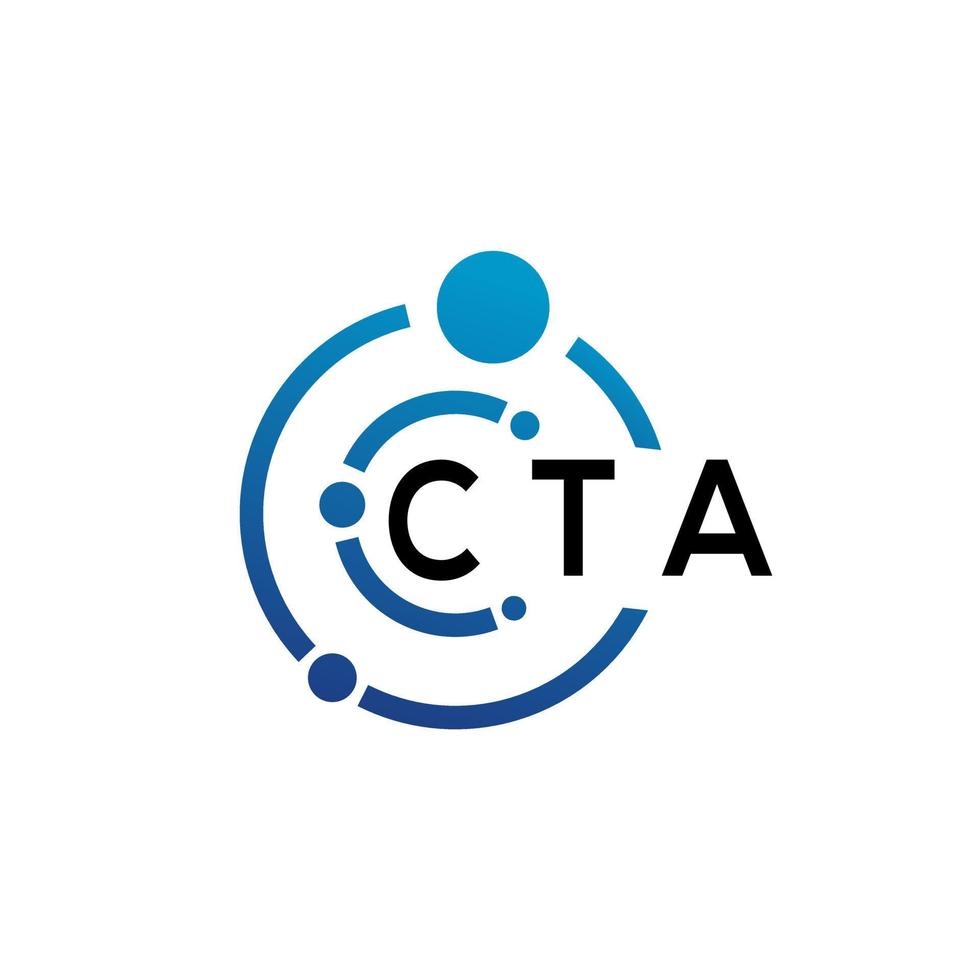 CTA letter logo design on  white background. CTA creative initials letter logo concept. CTA letter design. vector