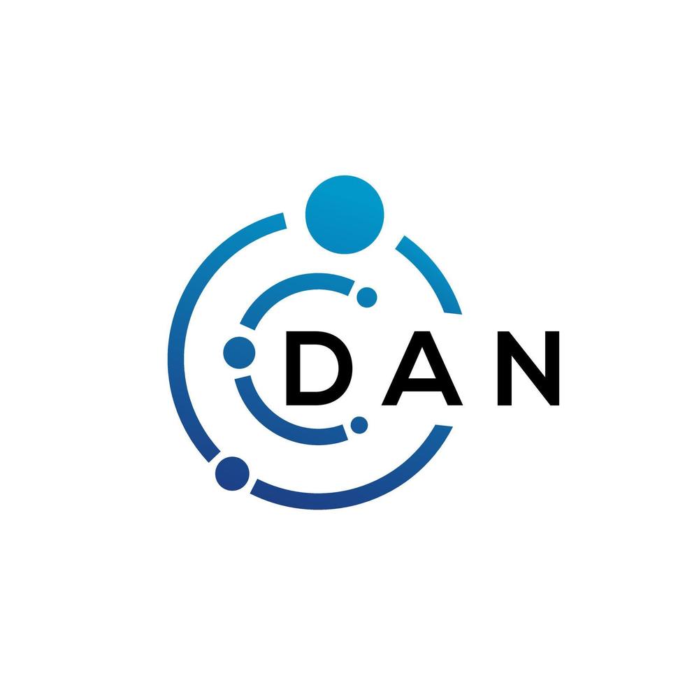 DAN letter logo design on  white background. DAN creative initials letter logo concept. DAN letter design. vector