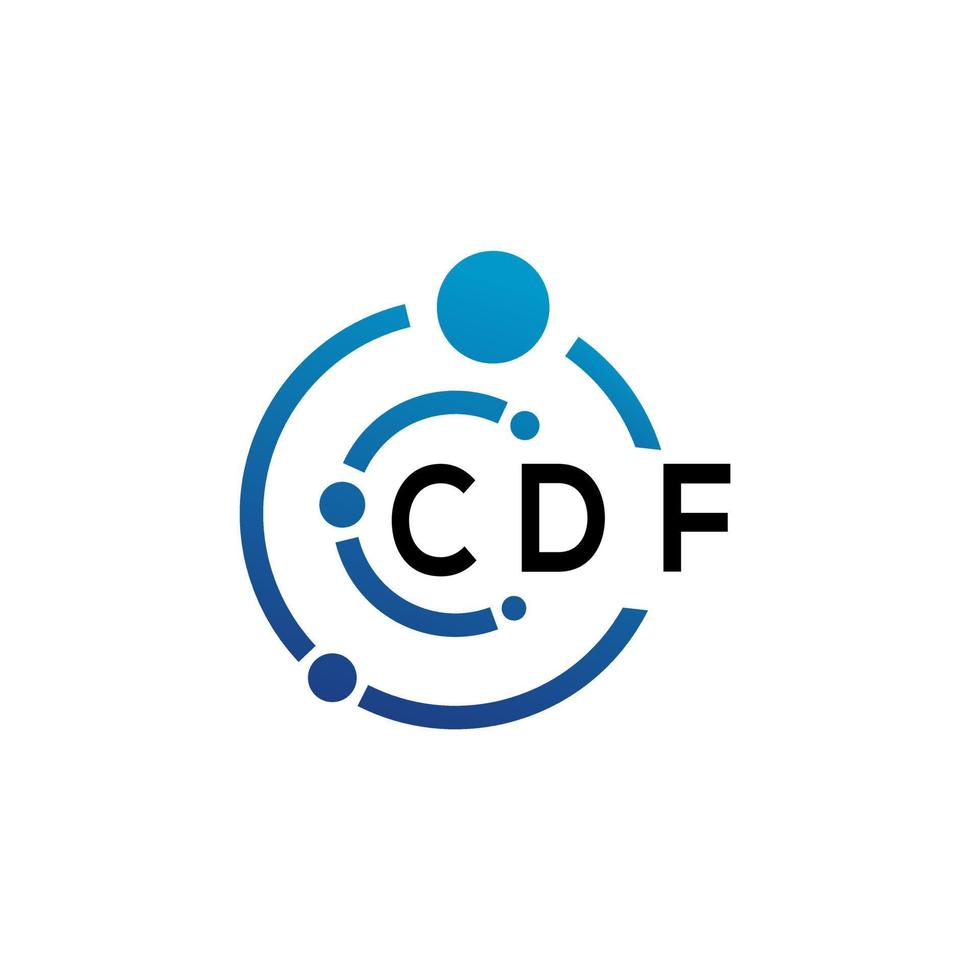 diseño de logotipo de letra cdf sobre fondo blanco. concepto de logotipo de letra de iniciales creativas cdf. diseño de carta cdf. vector