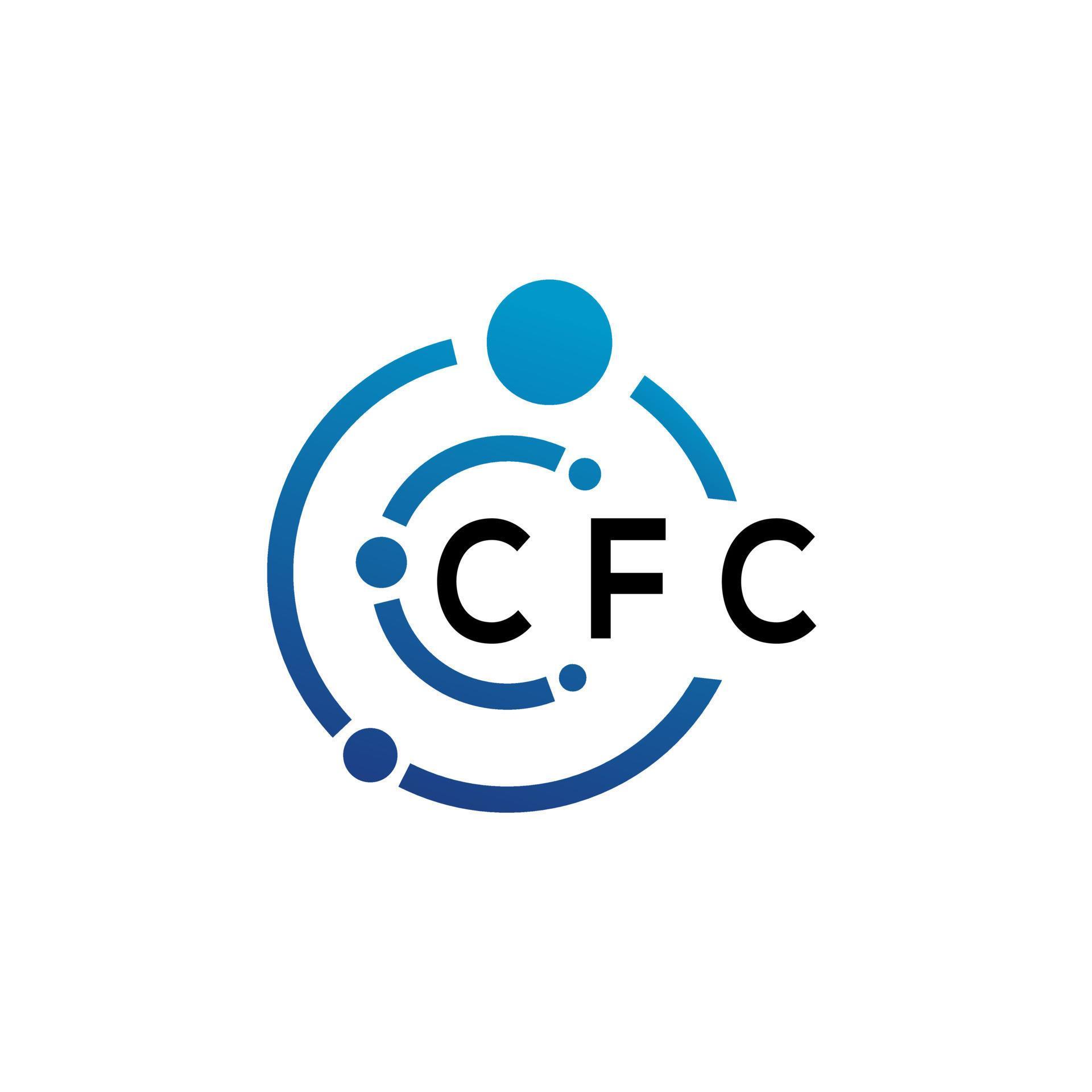 CFC letter logo design on white background. CFC creative initials