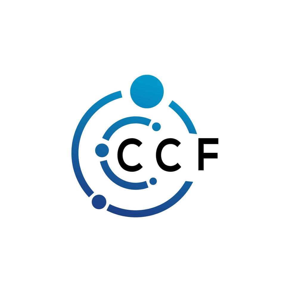 CCF letter logo design on  white background. CCF creative initials letter logo concept. CCF letter design. vector