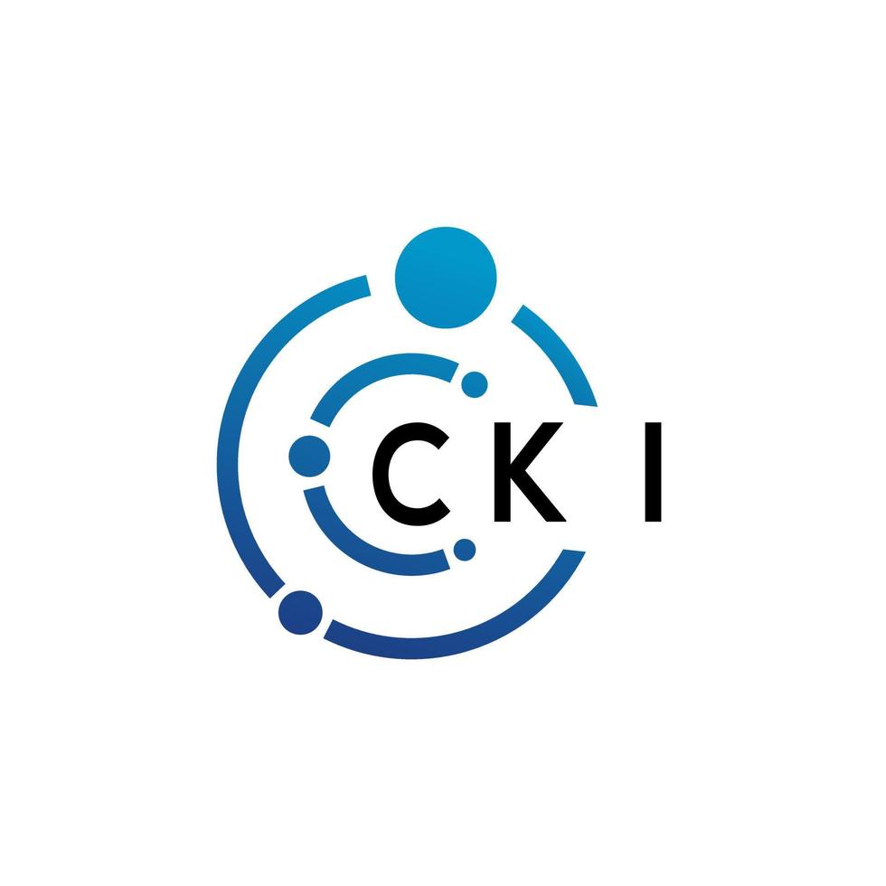 diseño del logotipo de la letra cki sobre fondo blanco. concepto de logotipo de letra inicial creativa cki. diseño de letras cki. vector