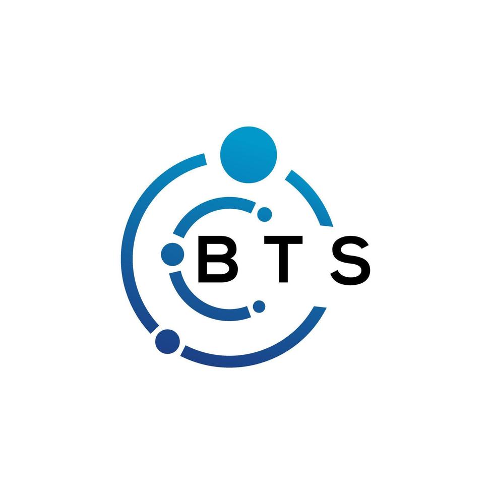 BTS letter logo design on  white background. BTS creative initials letter logo concept. BTS letter design. vector