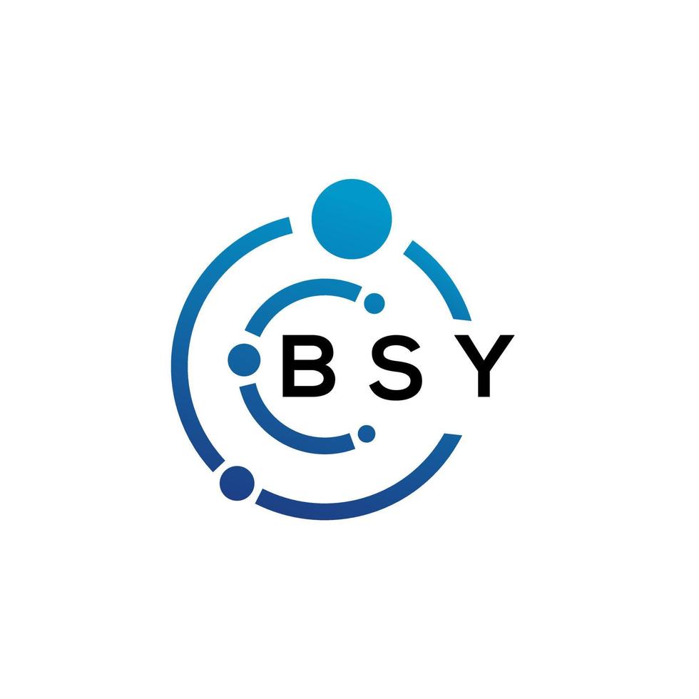BSY letter logo design on  white background. BSY creative initials letter logo concept. BSY letter design. vector