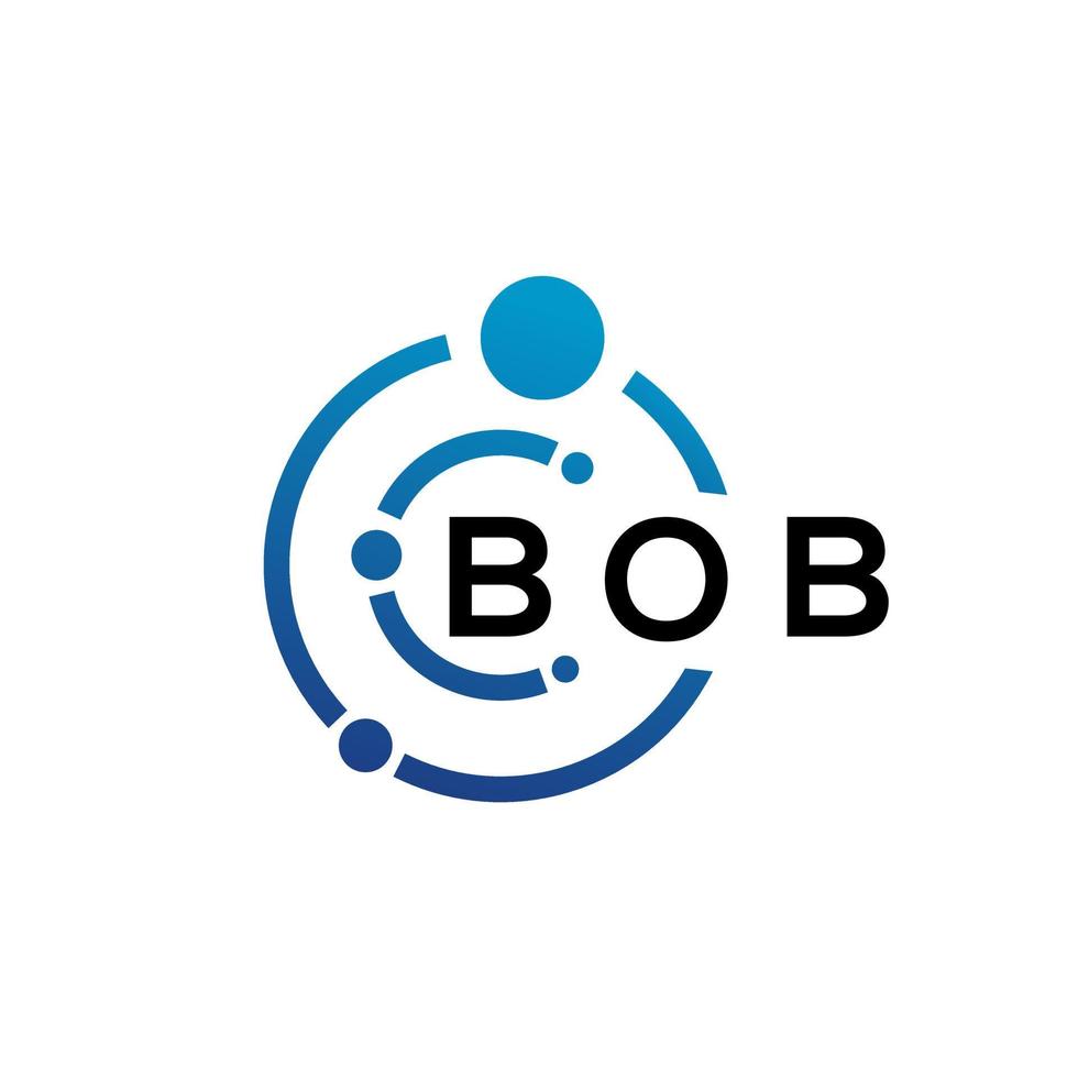 diseño de logotipo de letra bob sobre fondo blanco. concepto de logotipo de letra de iniciales creativas de bob. diseño de letra bob. vector