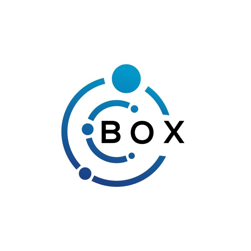 diseño de logotipo de carta de caja sobre fondo blanco. concepto creativo del logotipo de la letra de las iniciales de la caja. diseño de carta de caja. vector