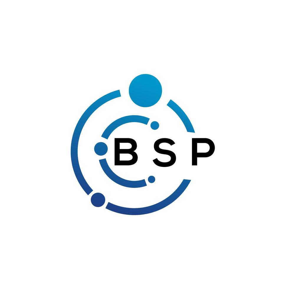 BSP letter logo design on  white background. BSP creative initials letter logo concept. BSP letter design vector