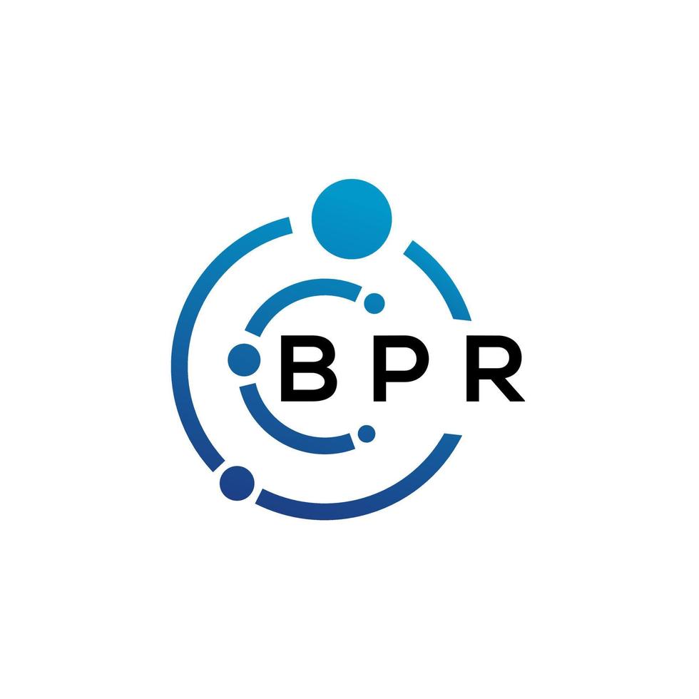 BPR letter logo design on white background. BPR creative initials ...