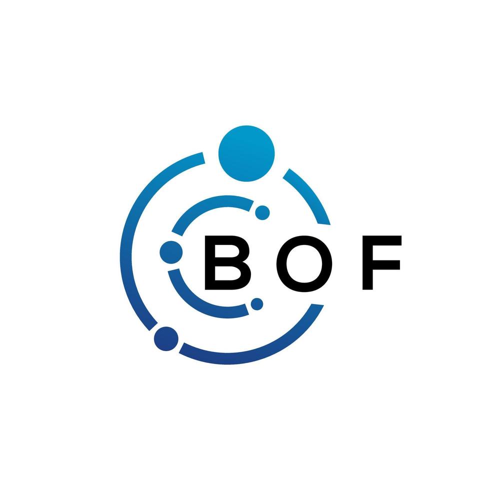 BOF letter logo design on  white background. BOF creative initials letter logo concept. BOF letter design. vector