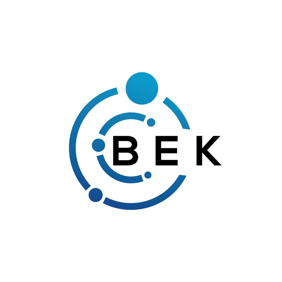 diseño de logotipo de letra bek sobre fondo negro. bek creative iniciales carta logo concepto. diseño de letras bek. vector