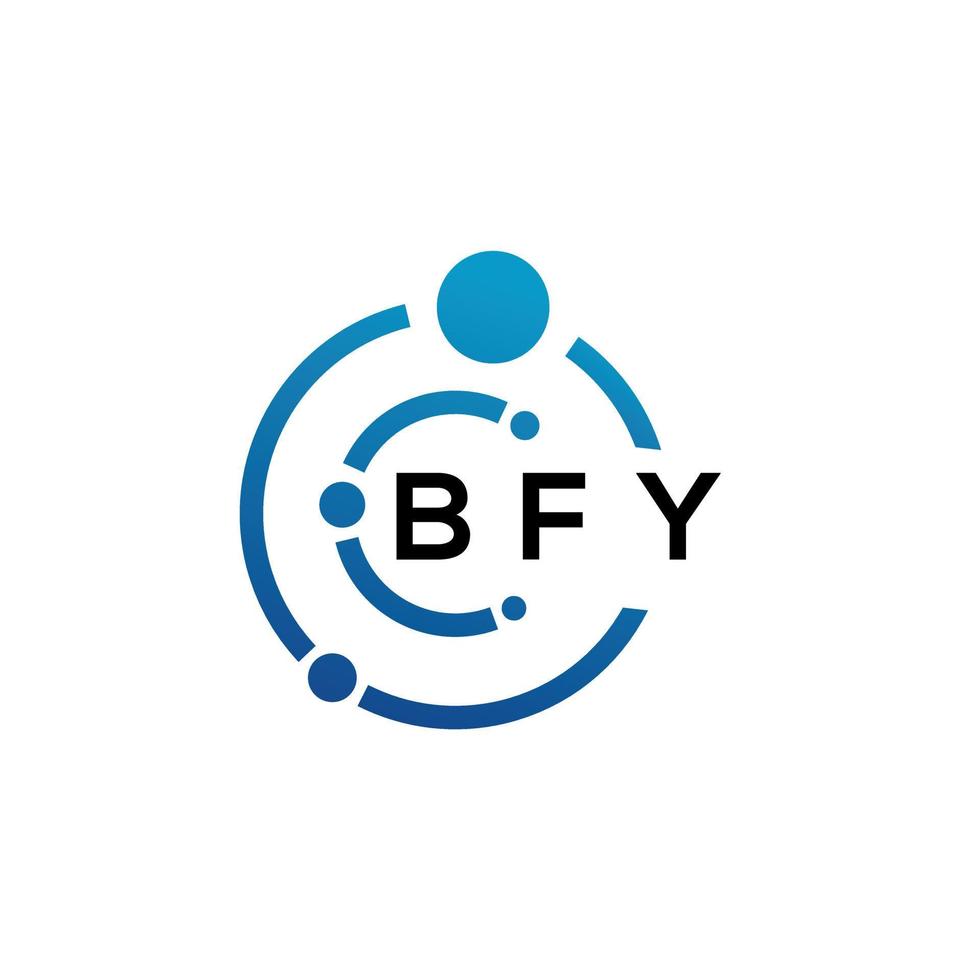 diseño de logotipo de letra bfy sobre fondo blanco. concepto de logotipo de letra de iniciales creativas bfy. diseño de letras bfy. vector