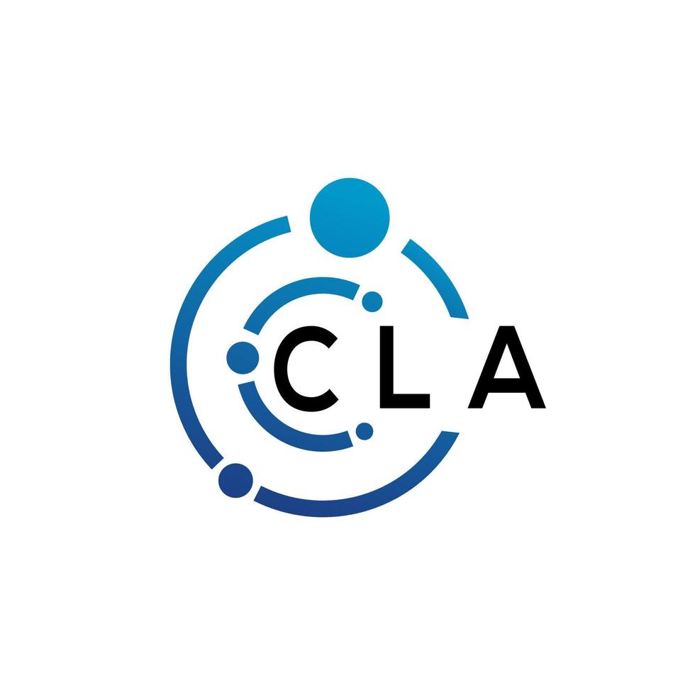 diseño de logotipo de letra cla sobre fondo blanco. concepto de logotipo de letra inicial creativa cla. diseño de letras cla. vector