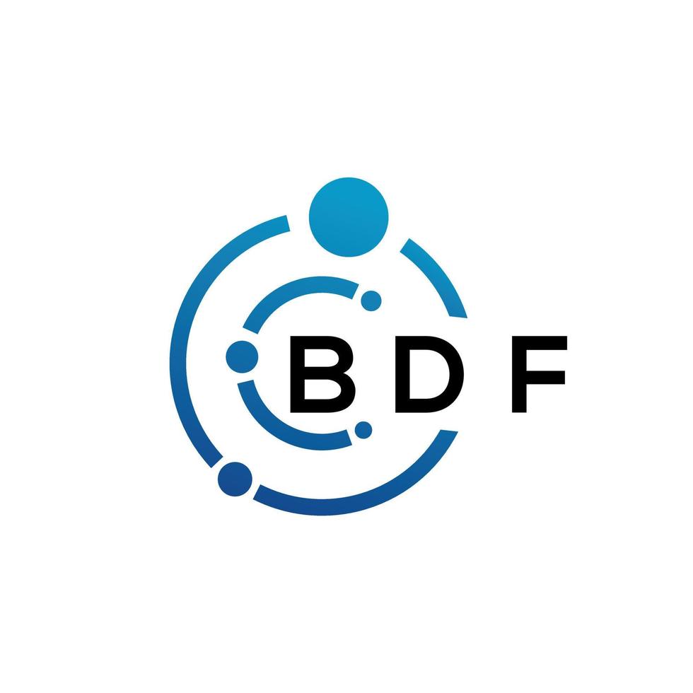 diseño de logotipo de letra bdf sobre fondo negro. concepto de logotipo de letra de iniciales creativas bdf. diseño de letras bdf. vector