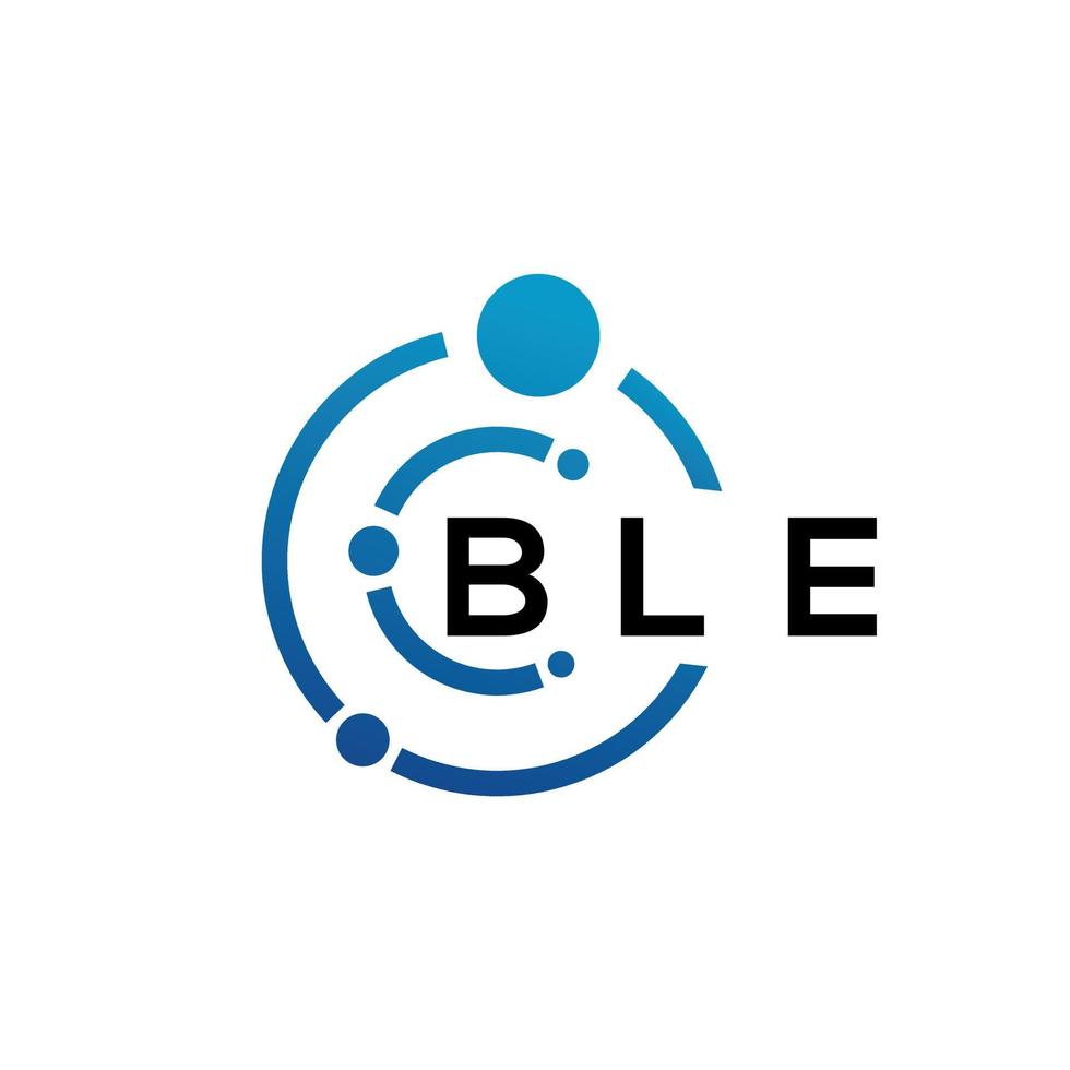 diseño de logotipo de letra ble sobre fondo blanco. concepto de logotipo de letra de iniciales creativas ble. diseño de letra ble. vector