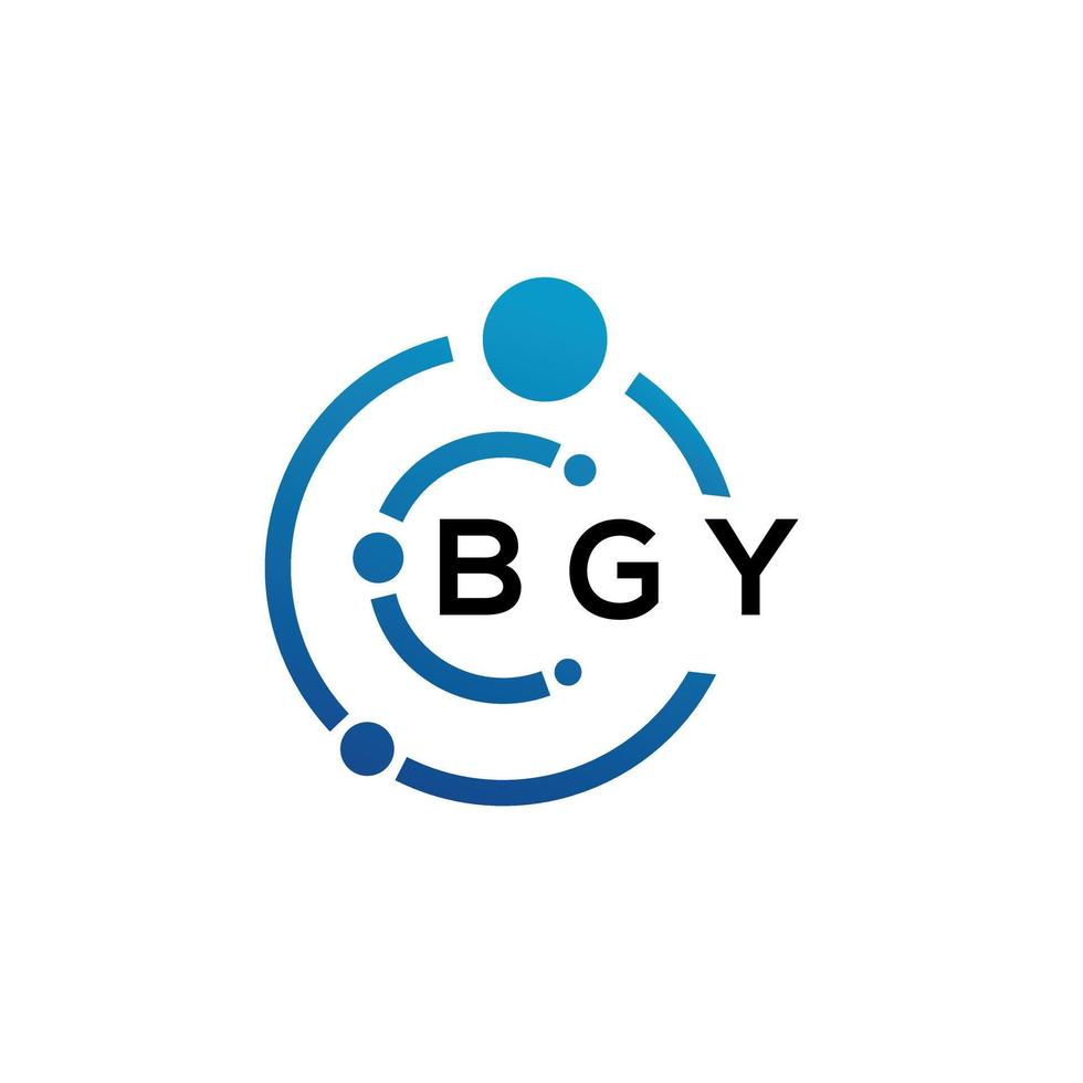 diseño de logotipo de letra bgy sobre fondo blanco. concepto de logotipo de letra de iniciales creativas bgy. diseño de letras bgy. vector