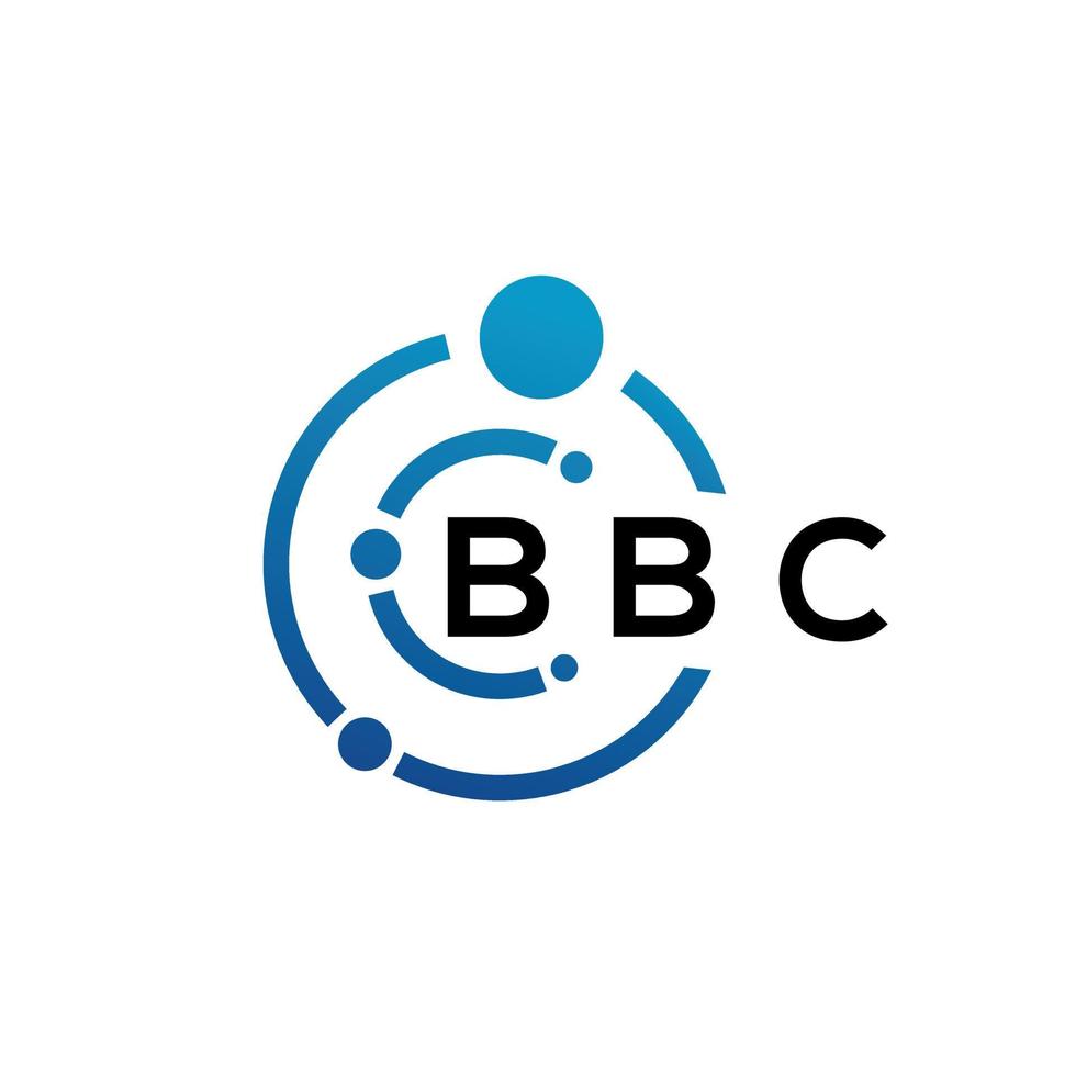 diseño del logotipo de la letra bbc sobre fondo negro. Concepto de logotipo de letra de iniciales creativas de bbc. diseño de letras bbc. vector