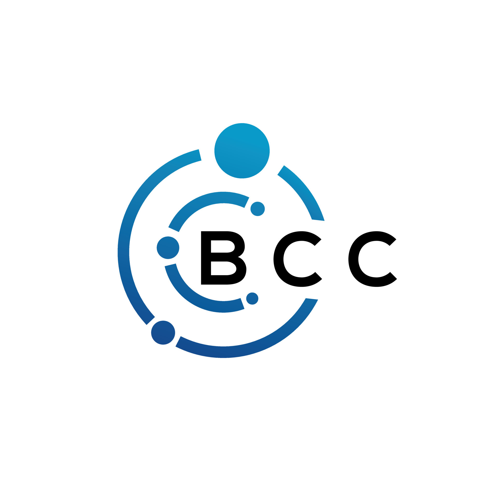 BCC letter logo design on black background. BCC creative initials ...