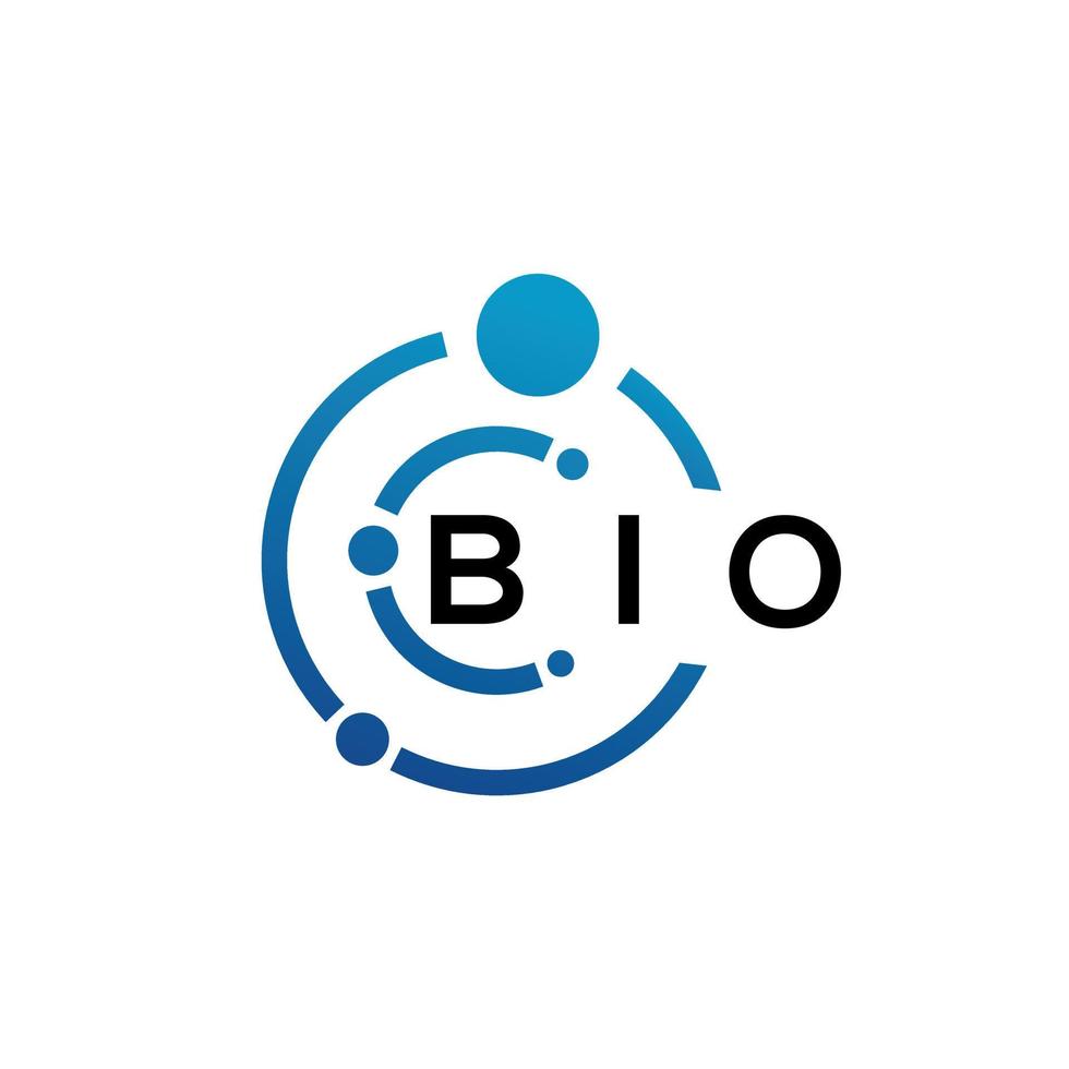 diseño de logotipo de letra bio sobre fondo blanco. concepto de logotipo de letra bio creative iniciales. diseño de carta bio. vector
