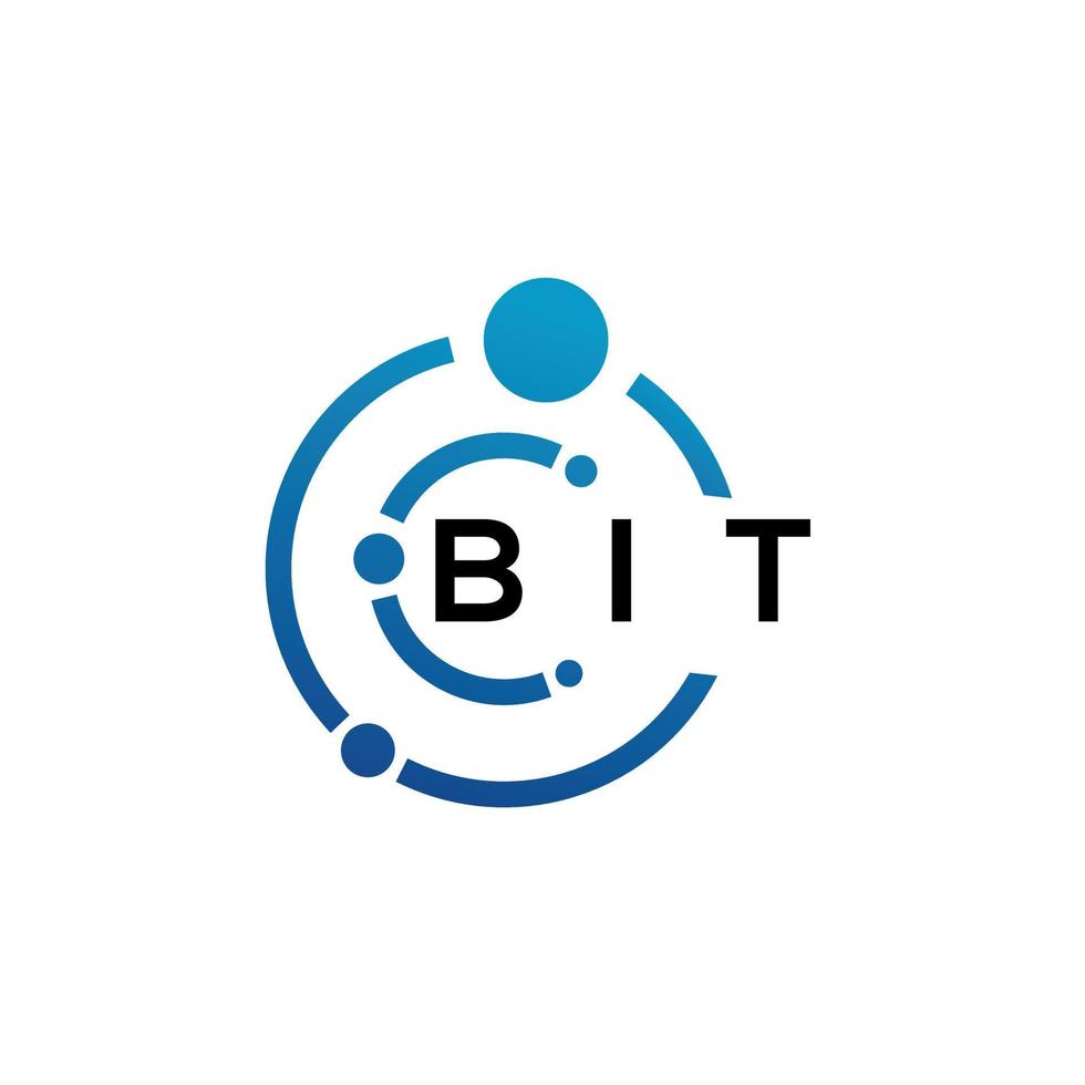 BIT letter logo design on  white background. BIT creative initials letter logo concept. BIT letter design. vector