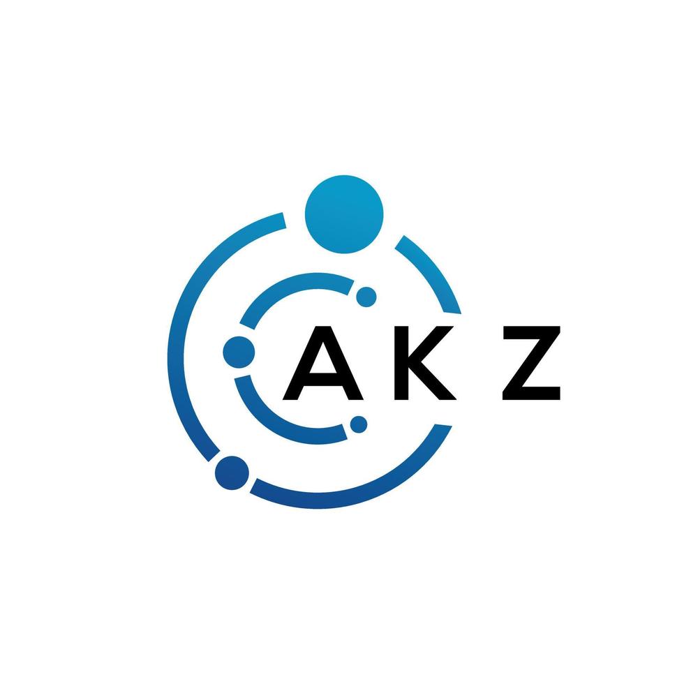 diseño del logotipo de la letra akz sobre fondo negro. concepto de logotipo de letra de iniciales creativas akz. diseño de letras akz. vector