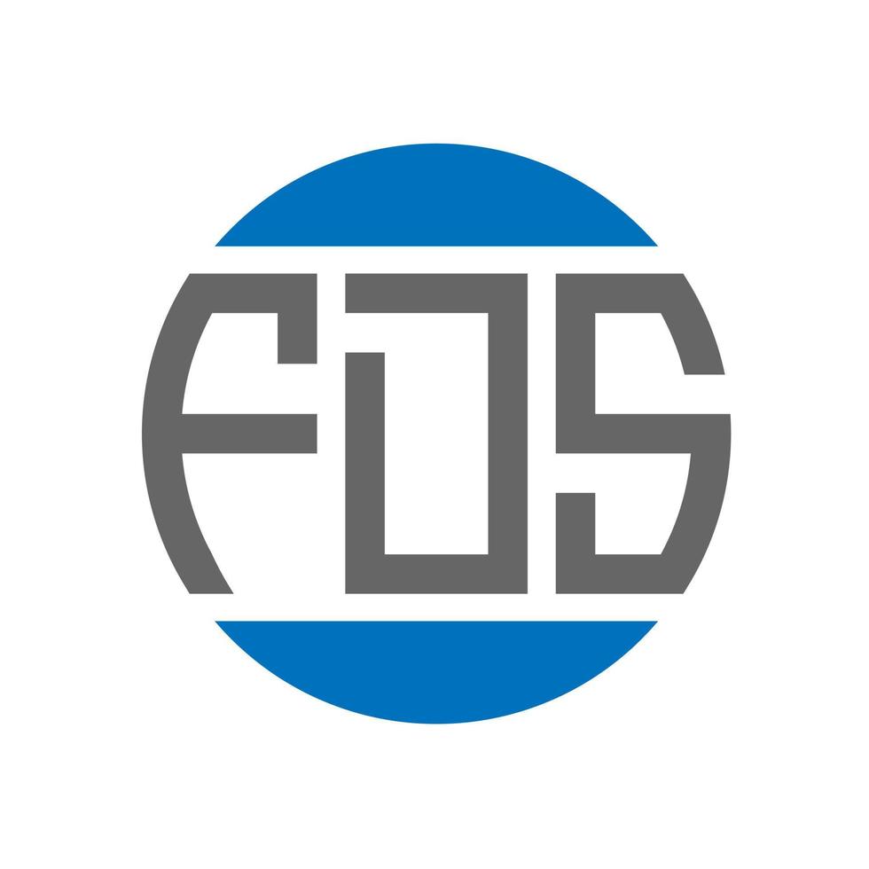 diseño de logotipo de letra fds sobre fondo blanco. concepto de logotipo de círculo de iniciales creativas de fds. diseño de letras fds. vector