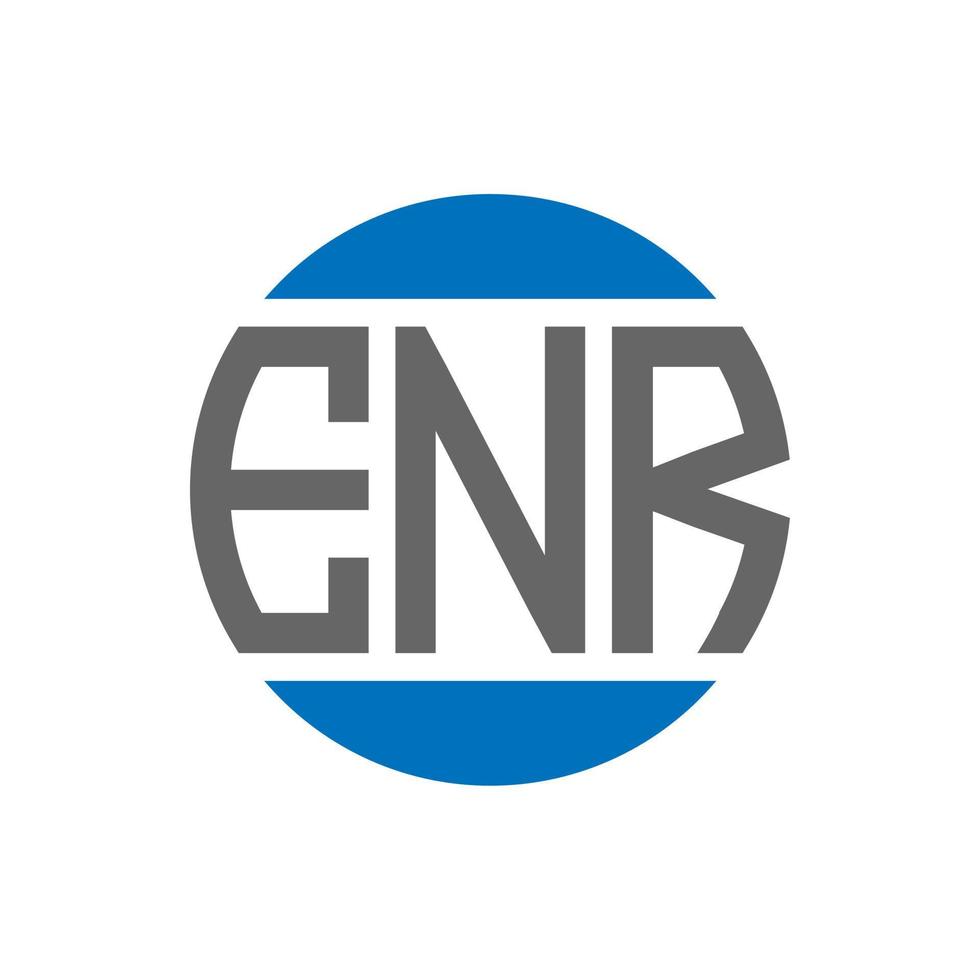 ENR letter logo design on white background. ENR creative initials circle logo concept. ENR letter design. vector