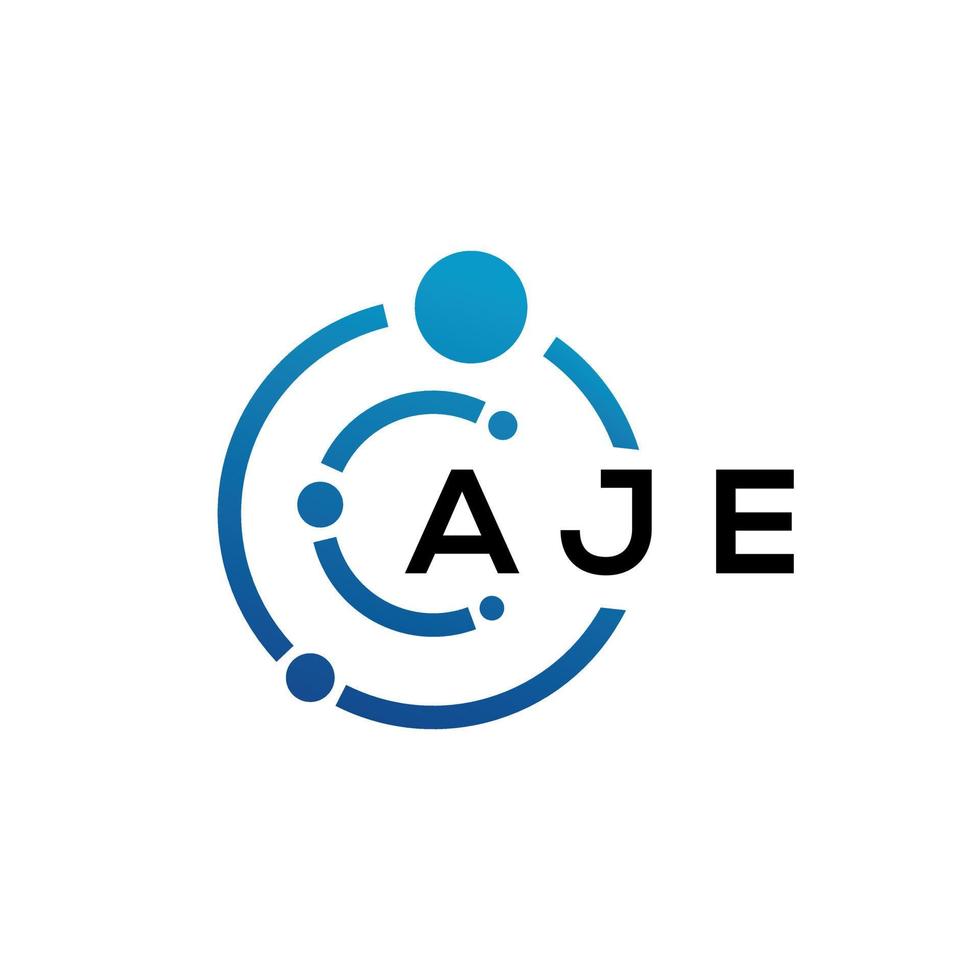 AJE letter logo design on black background. AJE creative initials letter logo concept. AJE letter design. vector