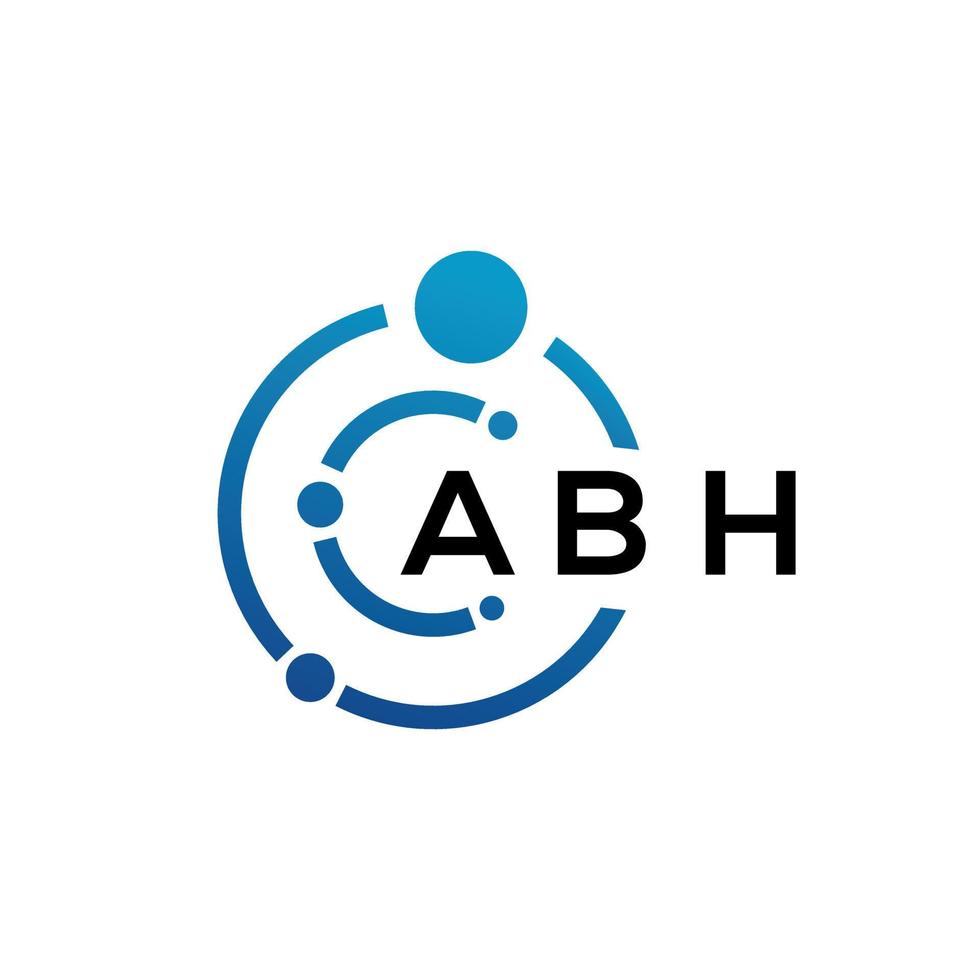 diseño del logotipo de la letra abh sobre fondo negro. concepto de logotipo de letra de iniciales creativas abh. diseño de letras abh. vector