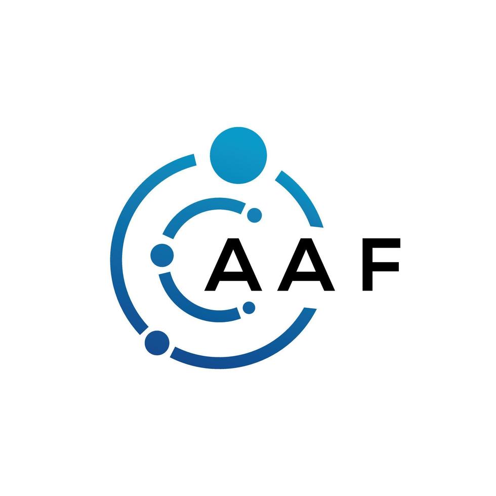 diseño de logotipo de letra aaf sobre fondo negro. concepto de logotipo de letra de iniciales creativas aaf. diseño de letras aaf. vector