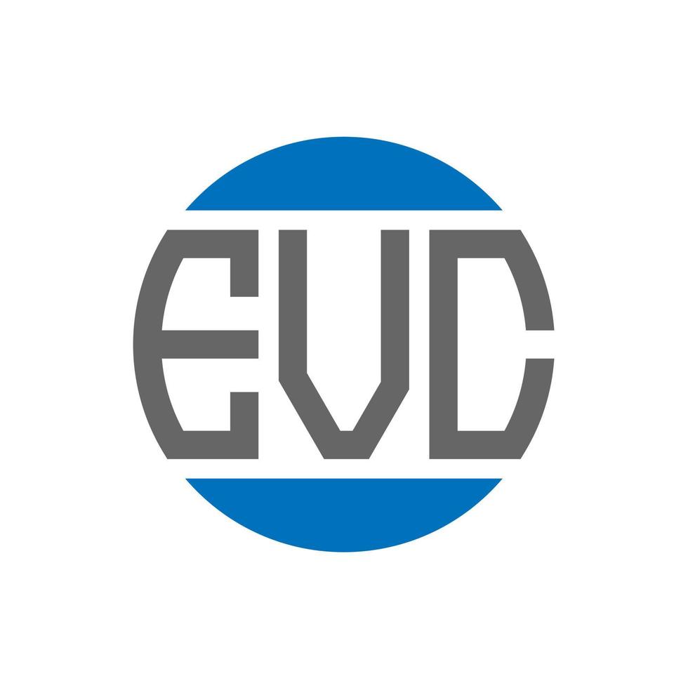 diseño de logotipo de letra evc sobre fondo blanco. concepto de logotipo de círculo de iniciales creativas de evc. diseño de letras evc. vector